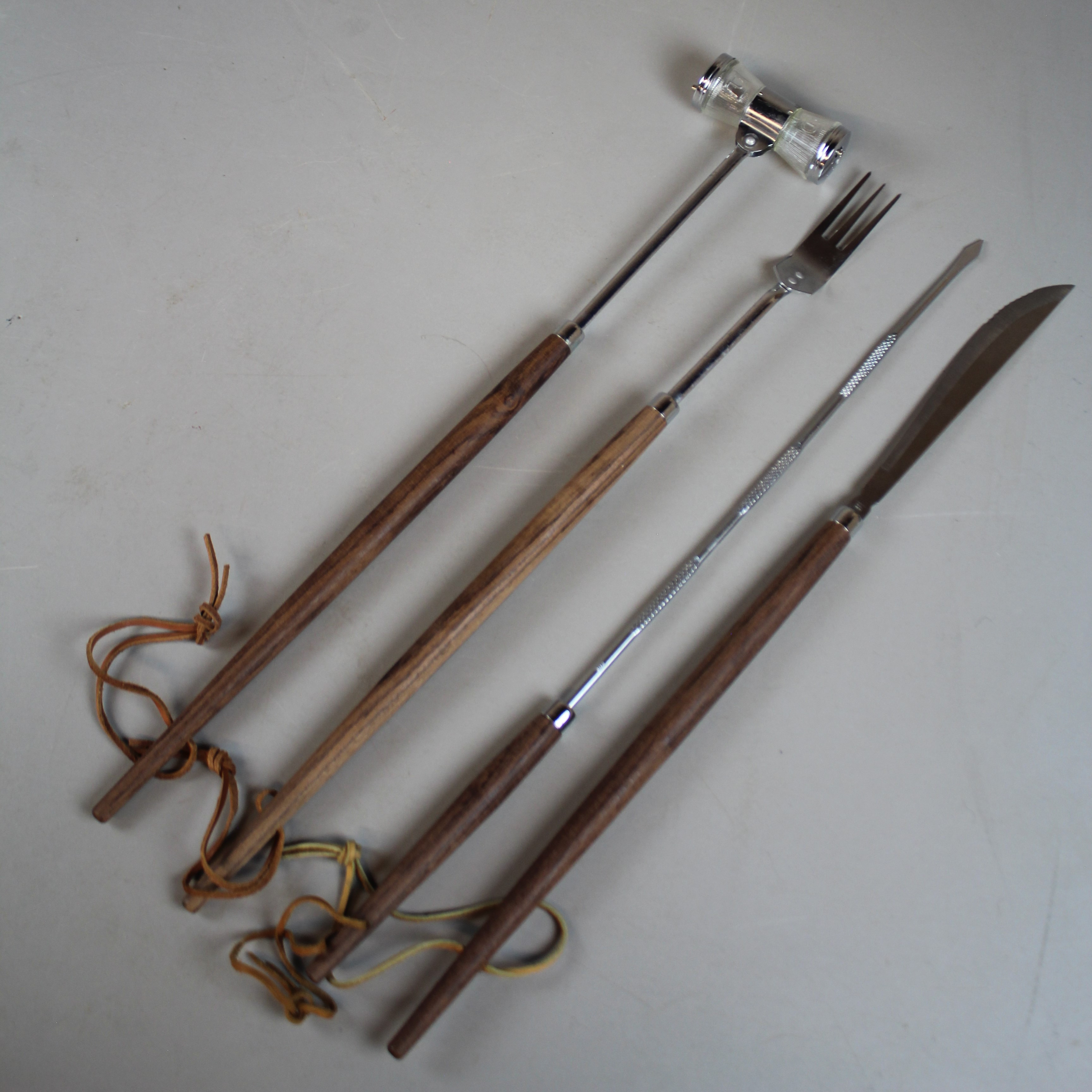 Images for 2289580. BARBECUE UTENSILS, 4 parts, teak and metal.