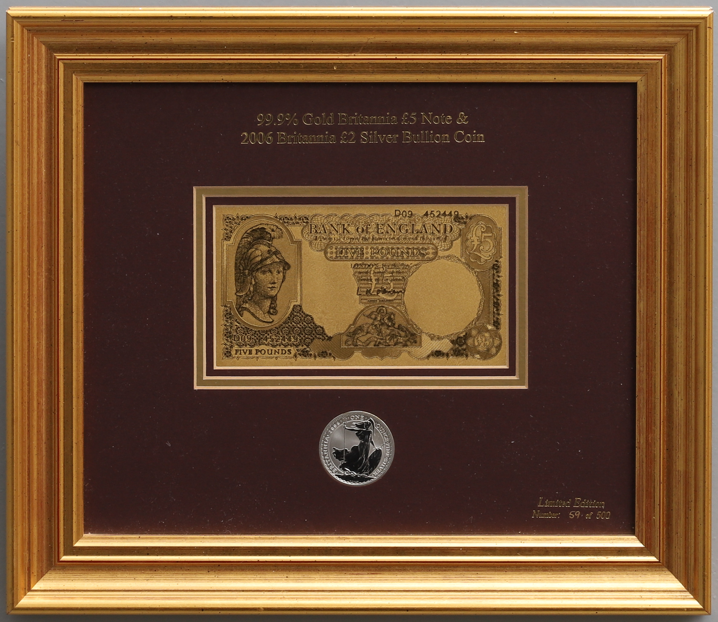 Images For 2289943 99 9 GOLD BRITANNIA 5 NOTE 2006 BRITANNIA 2 