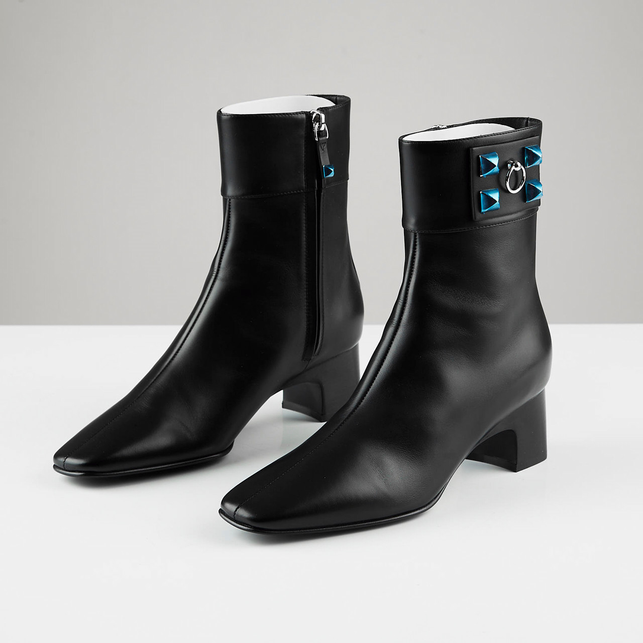 chaussures hermes bottines a bout pointu 35.5 cuir