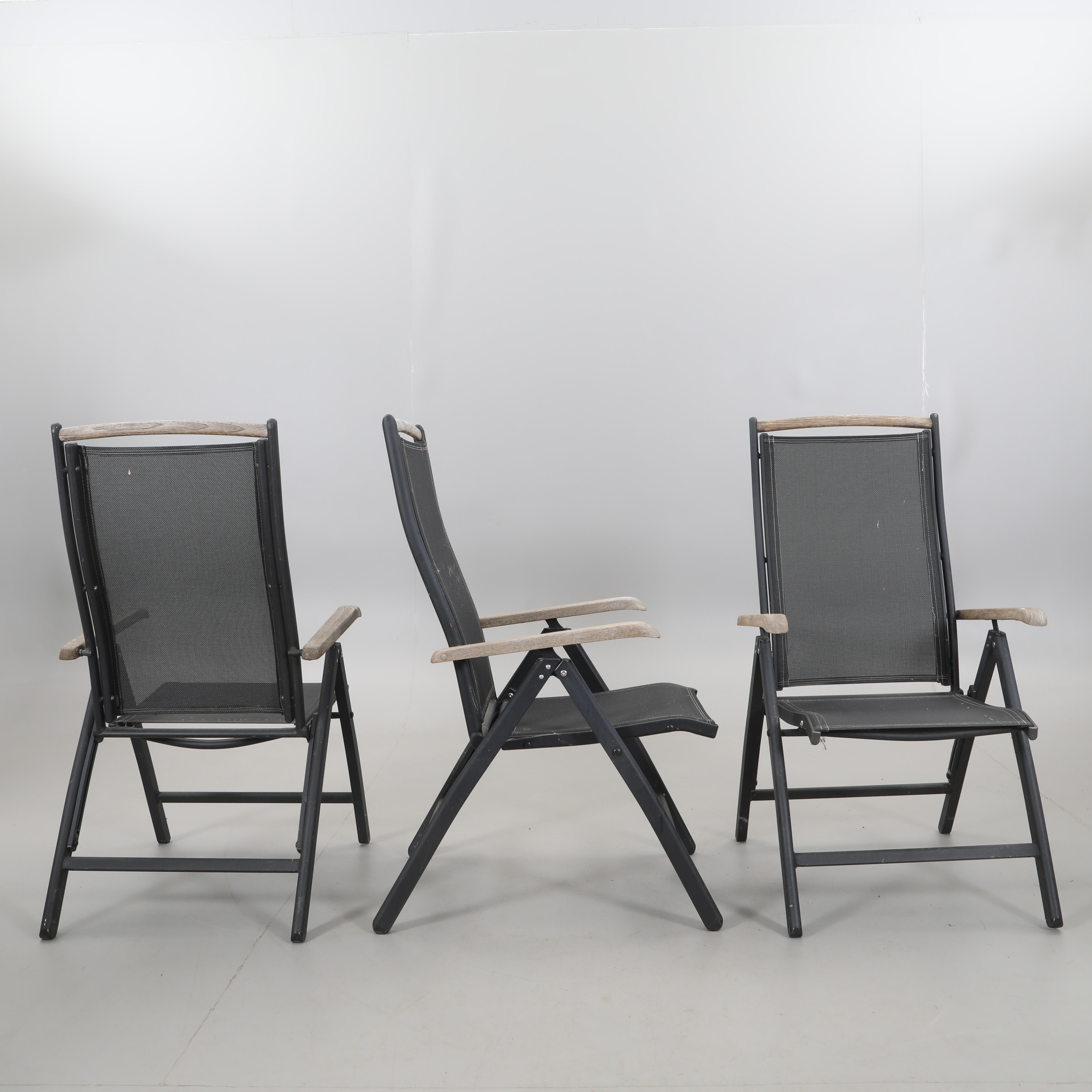 Images for 2314437. CHAIRS 6 pcs, adjustable garden chairs, armrests in