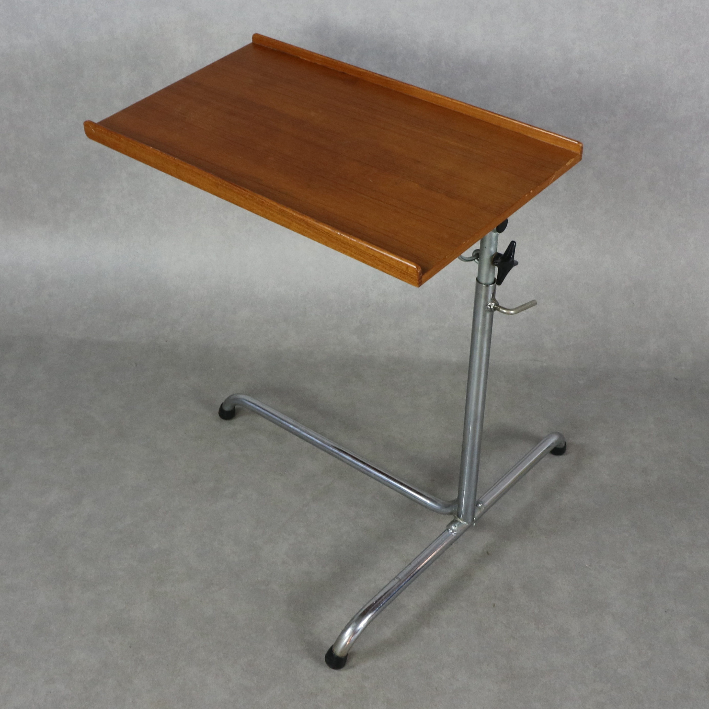 Images for 2328879. READING TABLE, teak on chrome stand, 1960s-70s ...