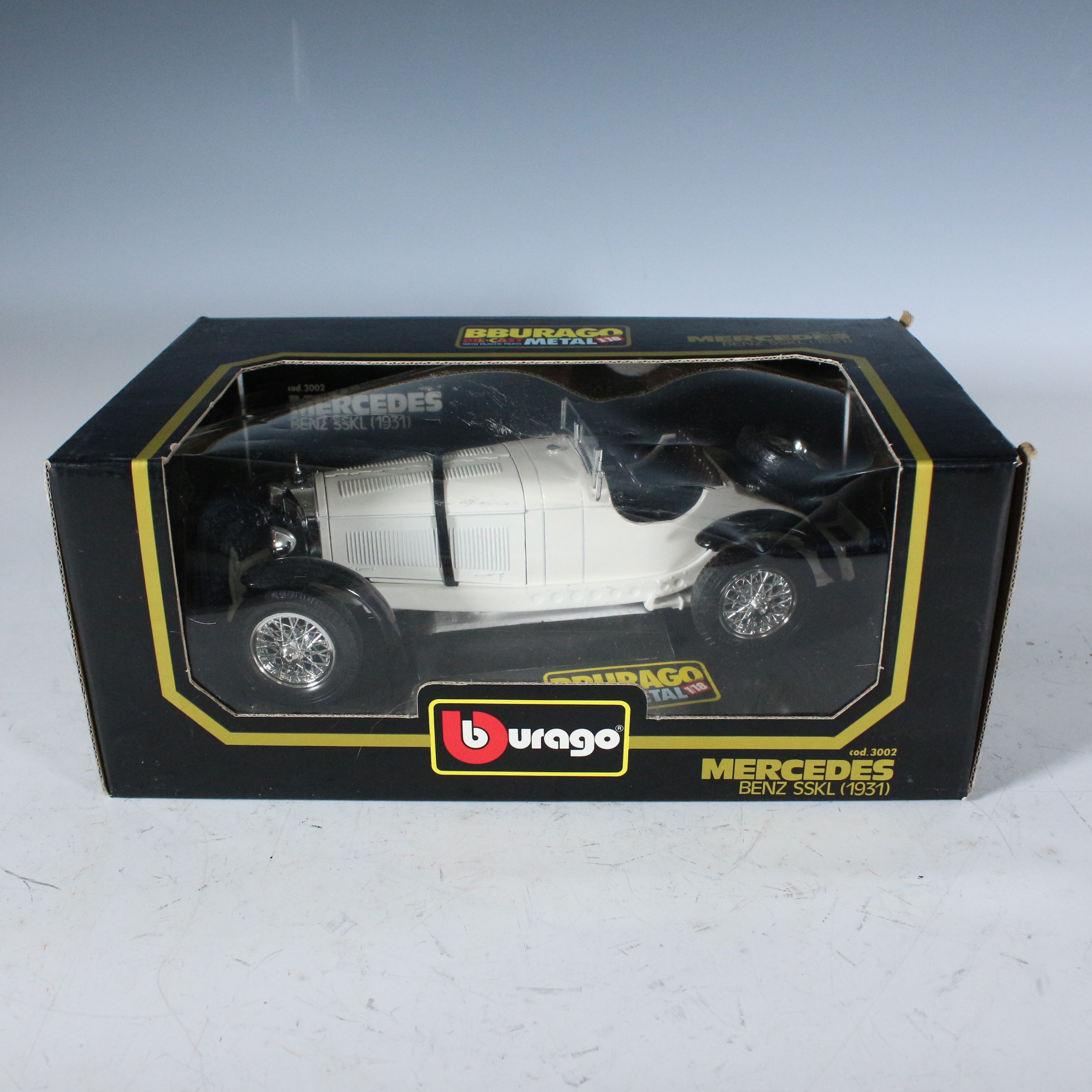 A VENDRE - 🏁 Mercedes-Benz SSKL Caracciola (1931) – BURAGO – 1/18 ⚪💜 - Collection