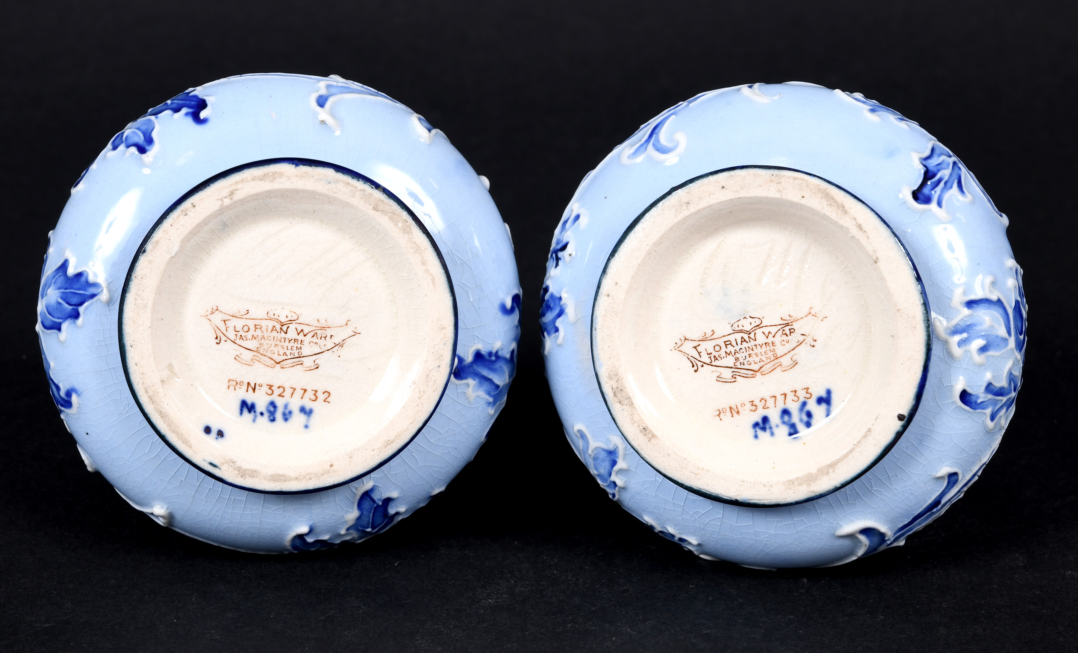 Images for 2358016. PAIR OF MACINTYRE FLORIAN VASES MOORCROFT