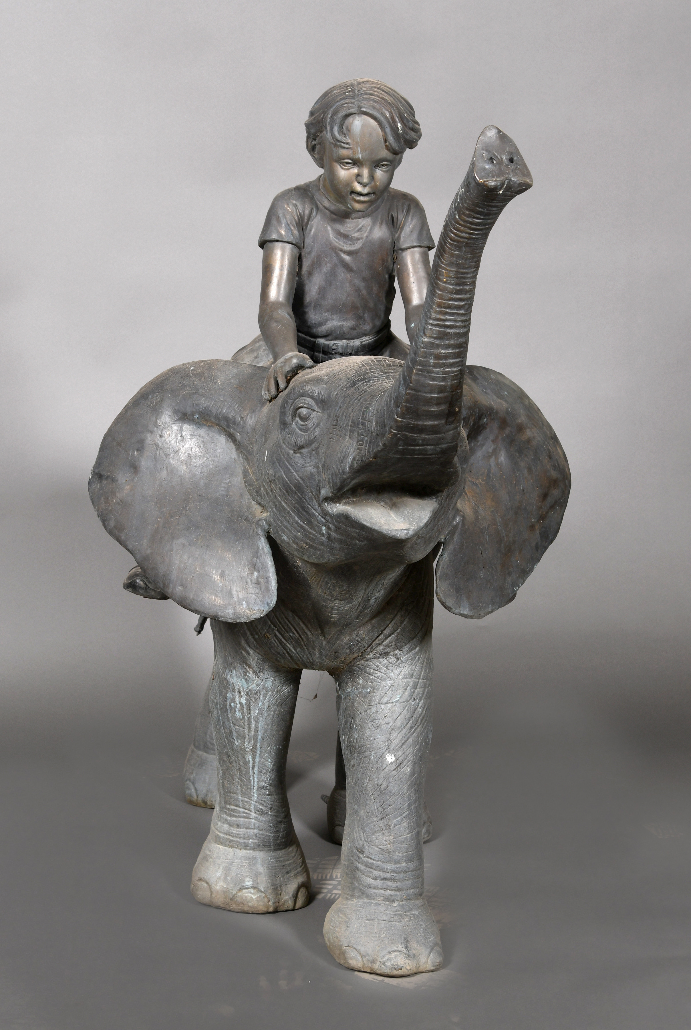 Images for 2377604. A LARGE BRONZE ELEPHANT WATER FEATURE.