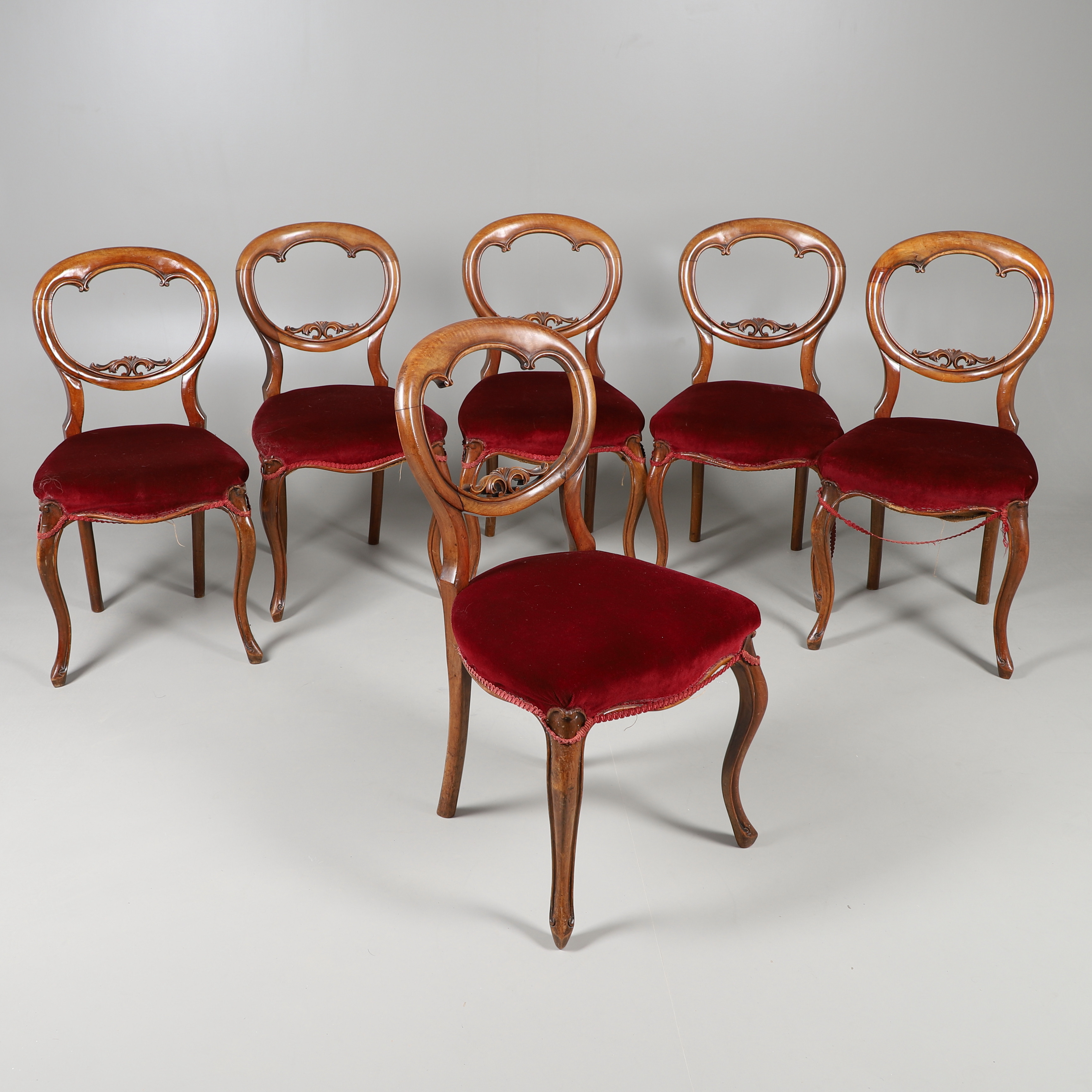 Bilder för 2391554. UPPSÄTTNING AV SEX VIKTORIANSKA STOLAR.