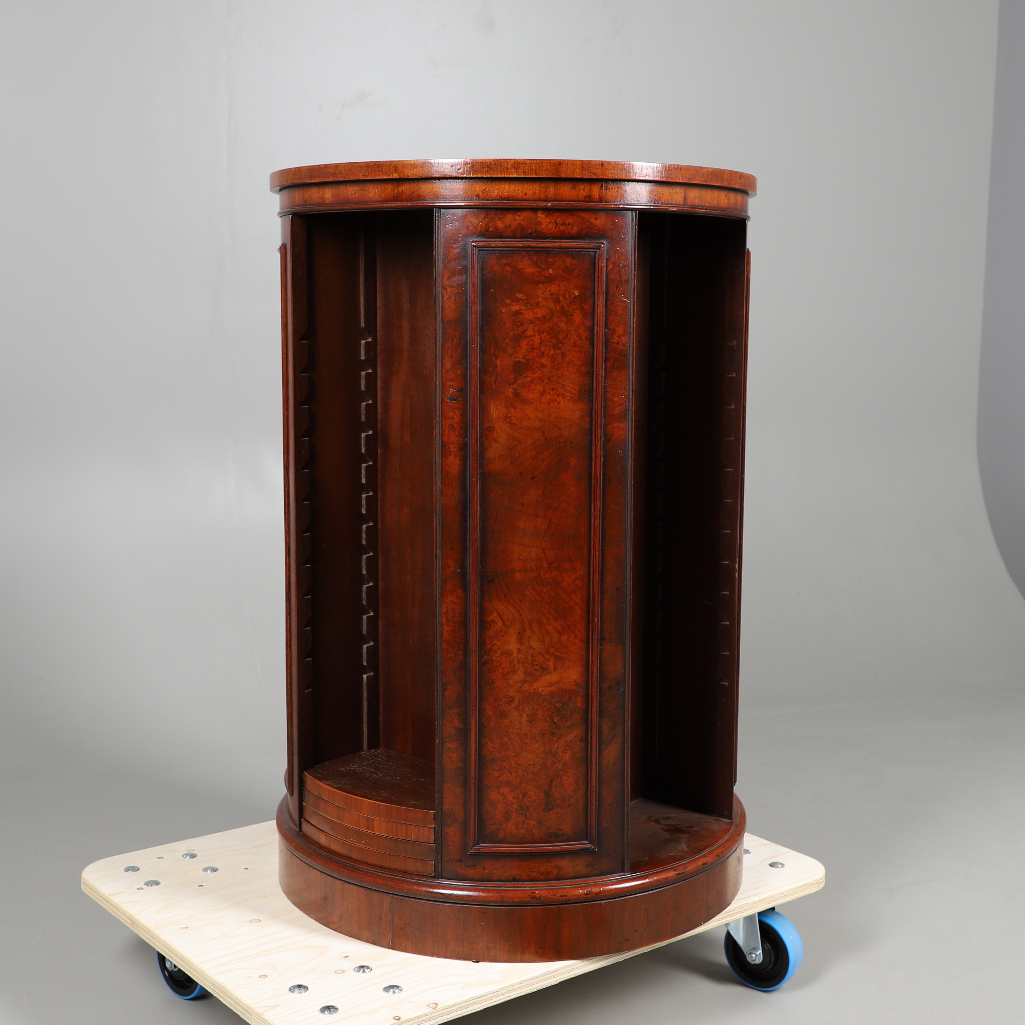 Images for 2411376. A REPRODUCTION WALNUT REVOLVING BOOKCASE.