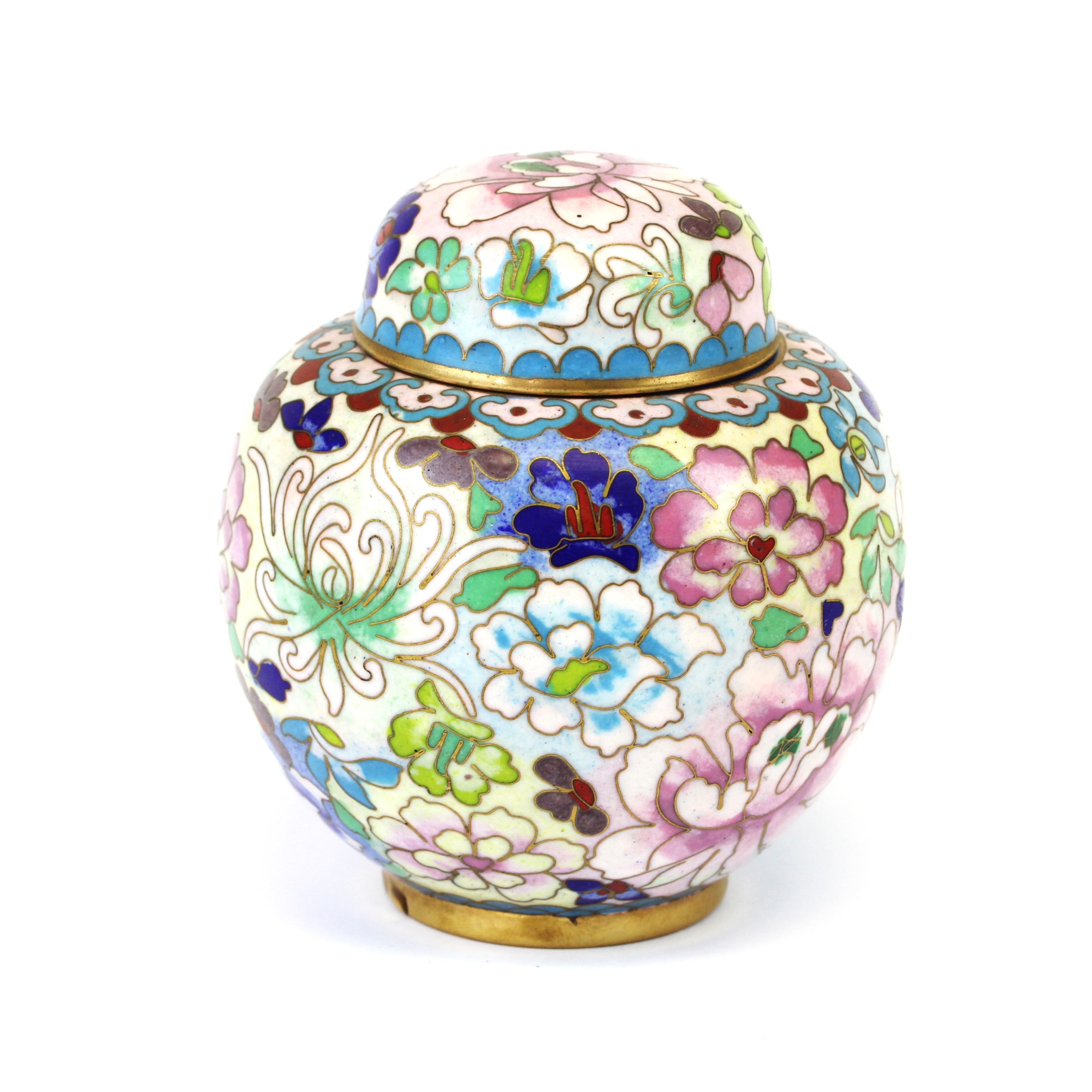 Images for 2426593. CHINESE CLOISONNE GINGER JAR AND LID.