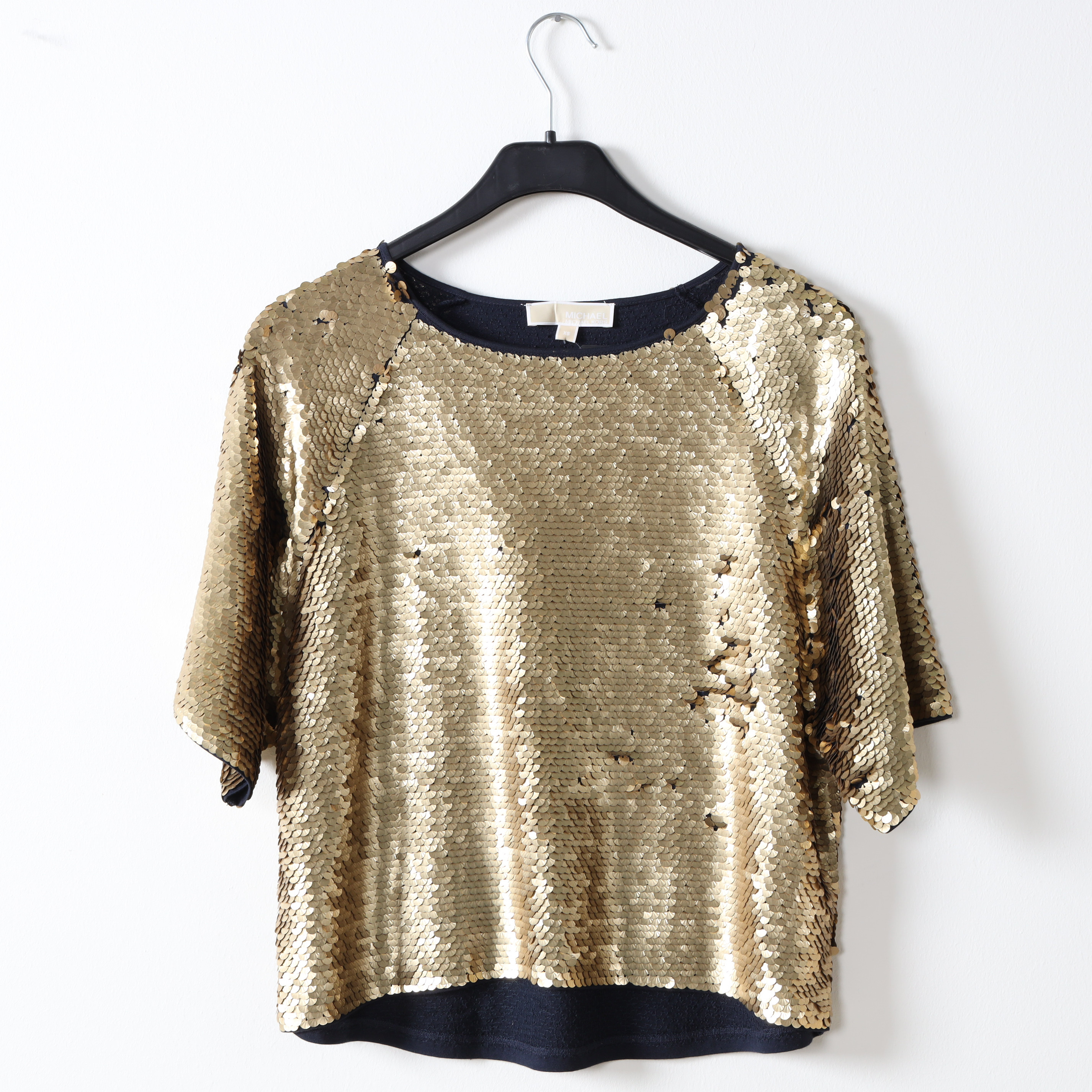 michael kors gold sequin top