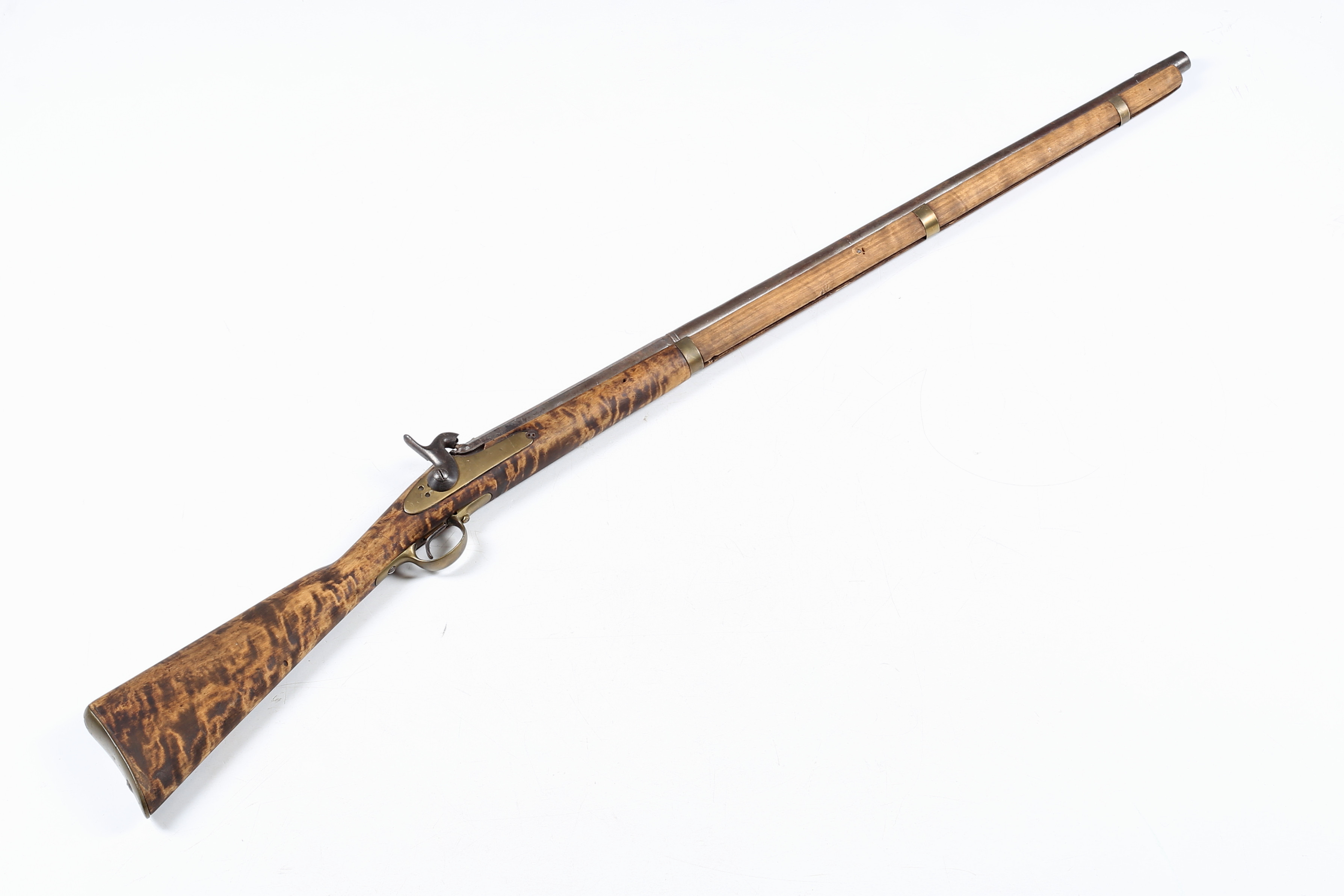 Images for 2525474. BLOCK RIFLE, full stock, brass details, 19th ...