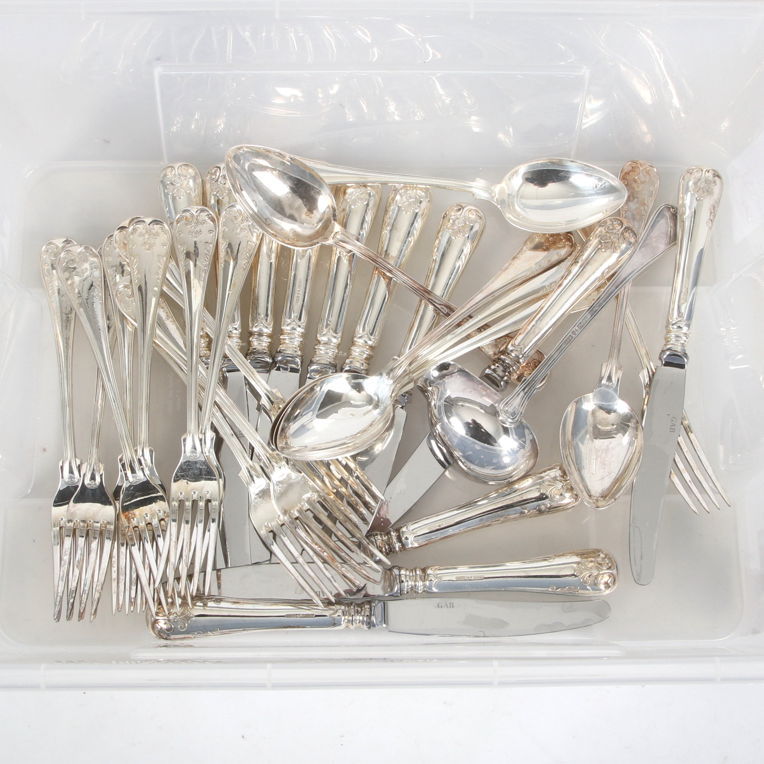Images for 2529321. CUTLERY, 30 pieces, silver, "Old French", GAB