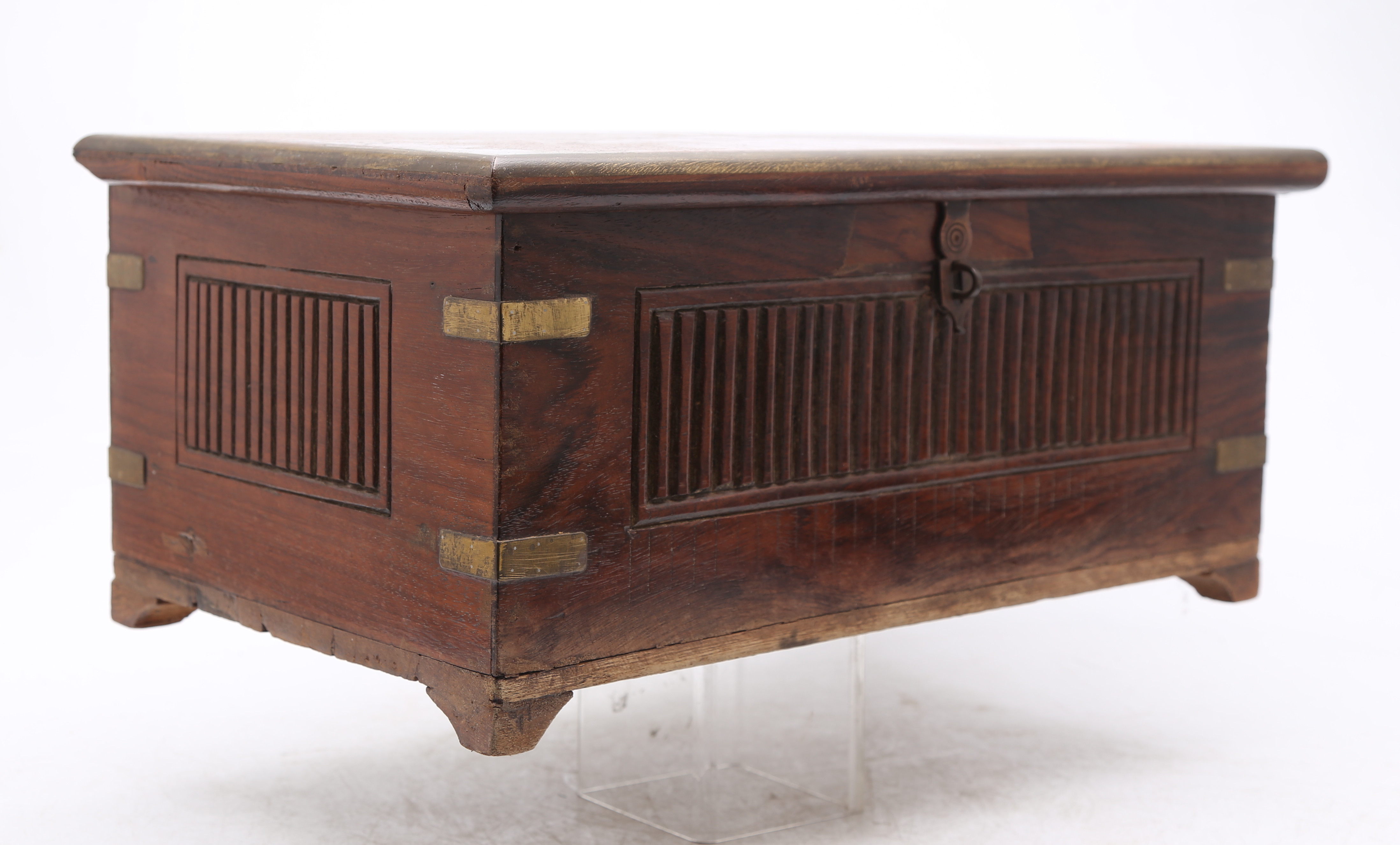 Images for 2540490. Victorian style chest in stained wood with brass
