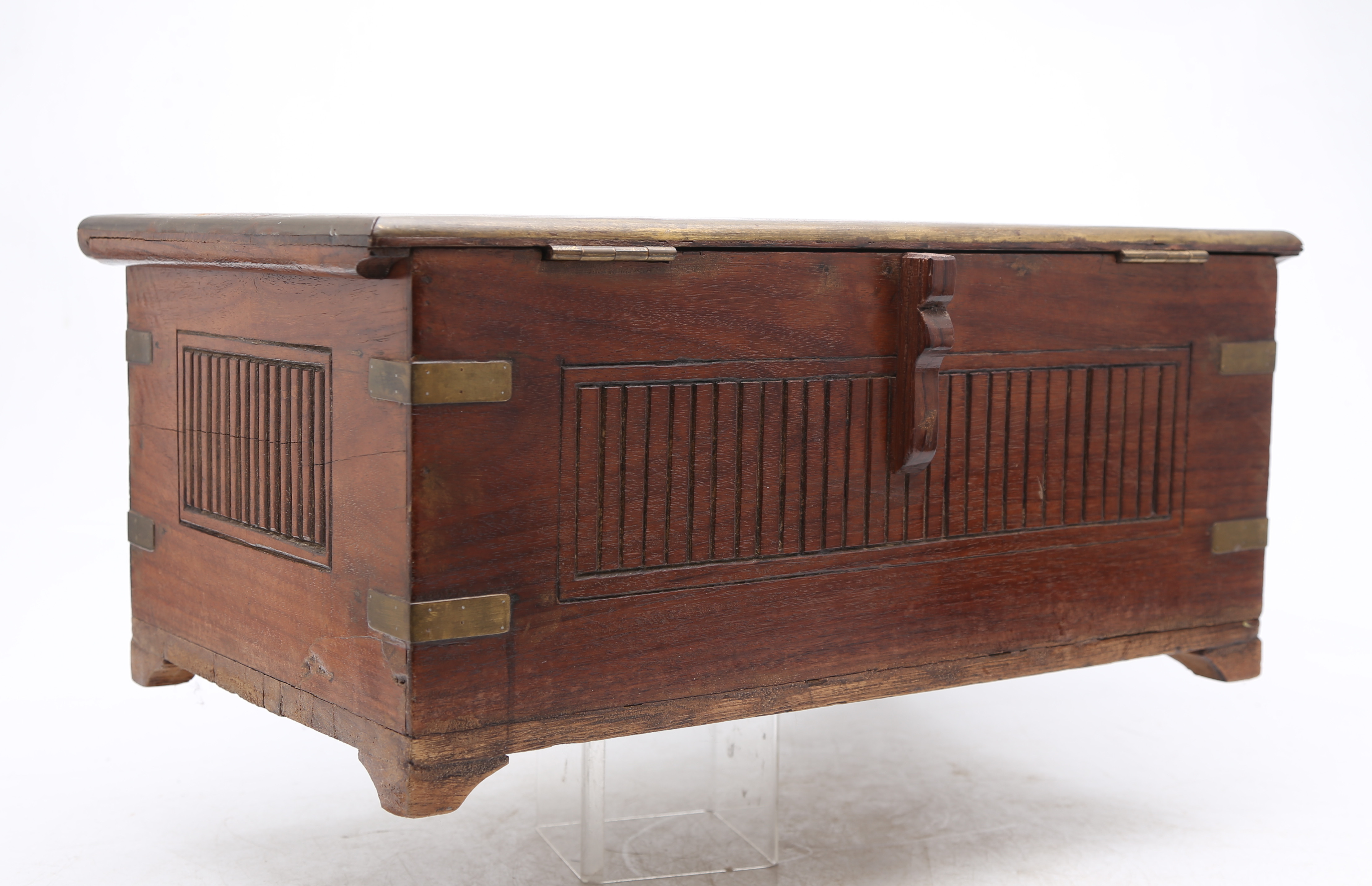 Images for 2540490. Victorian style chest in stained wood with brass