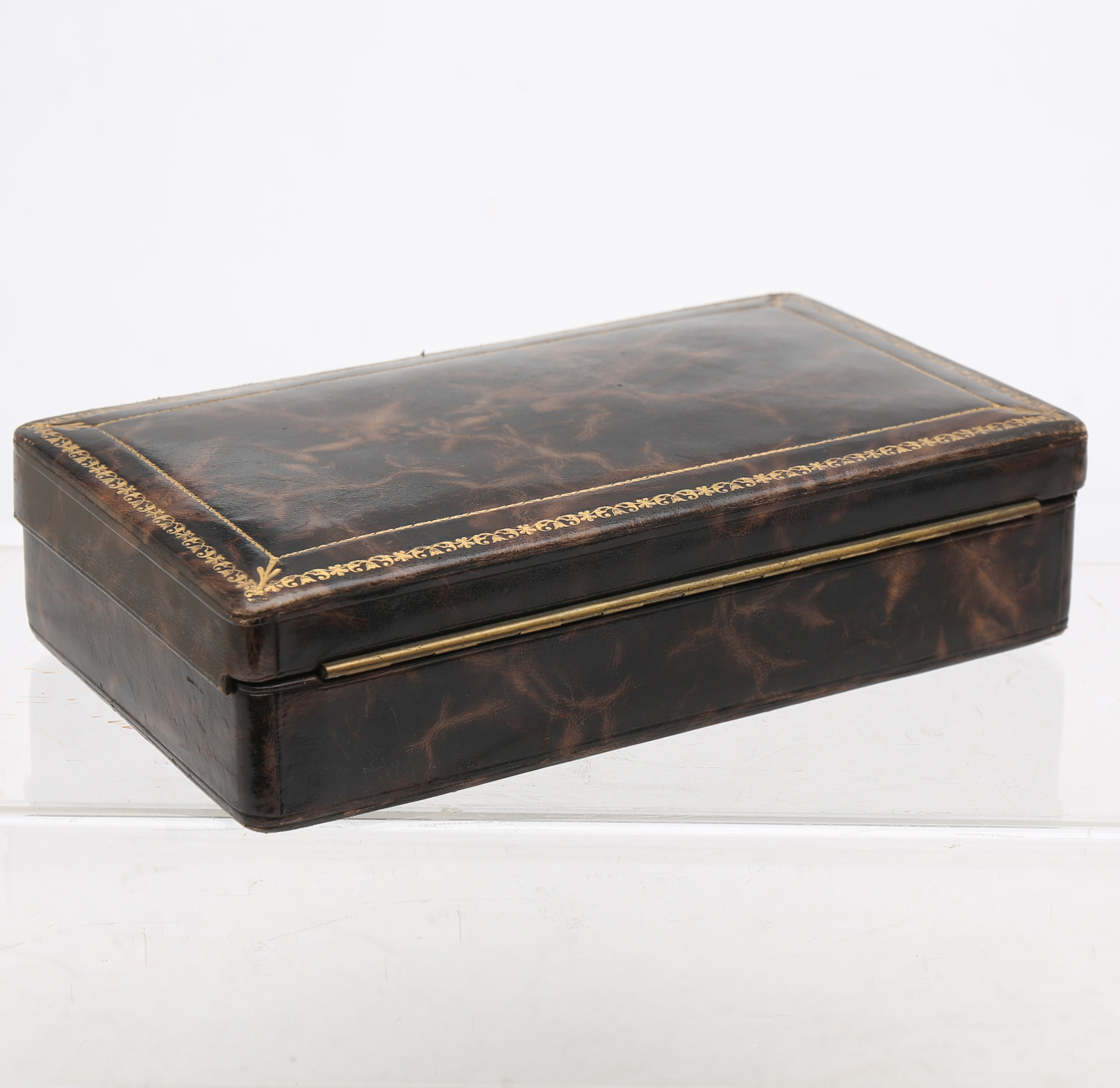 Images for 2542093. Gold and embossed leather jewellery chest, second