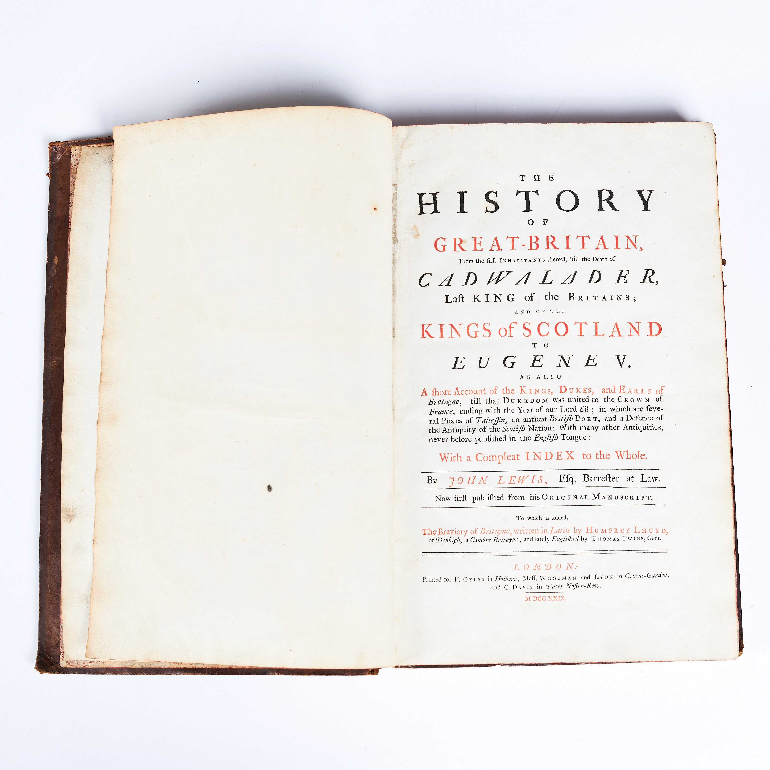 Images for 2579747. LEWIS, JOHN; HUMPFREY and THOMAS TWINE, "The