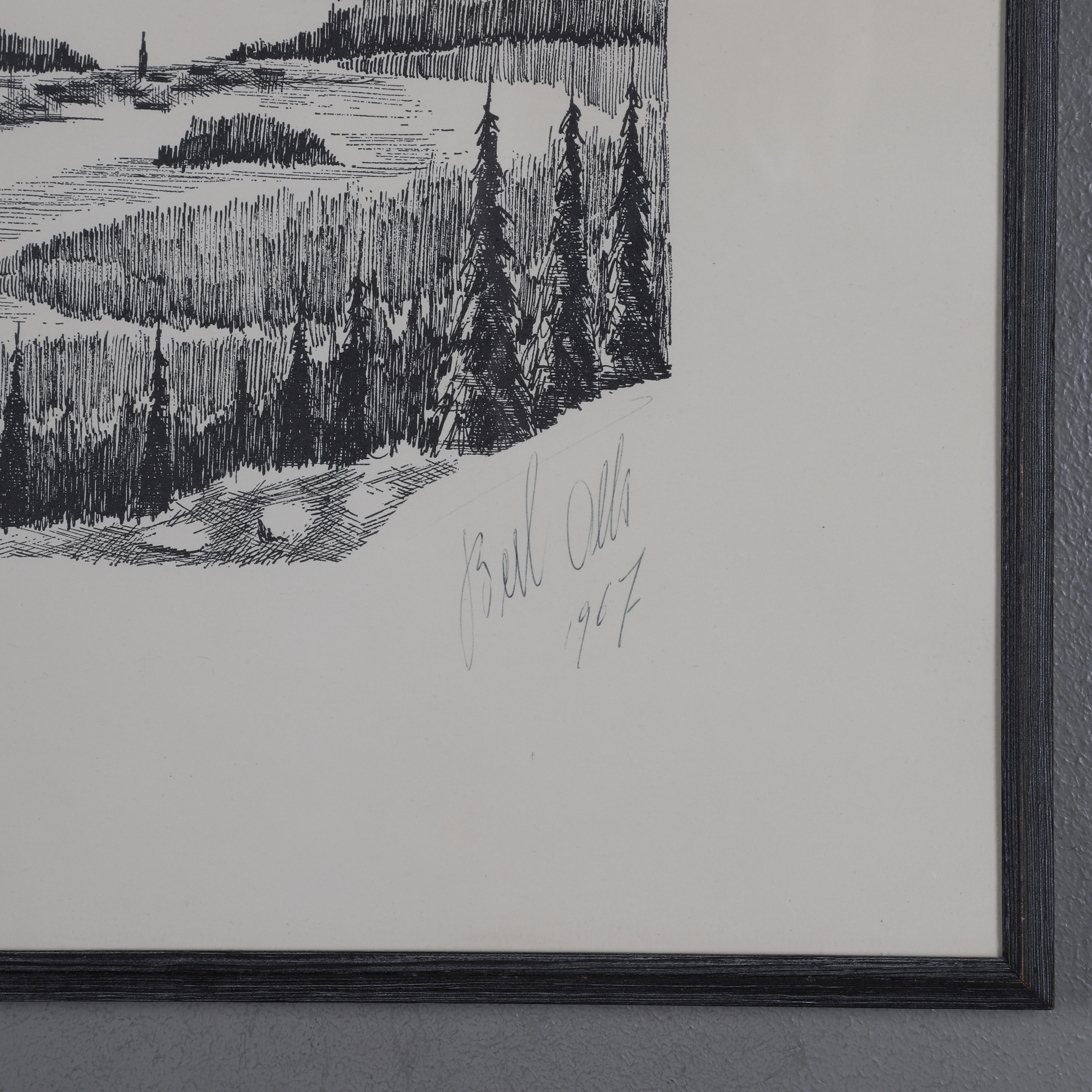 Images for 2582573. BERT OLLS. Etching, numbered 88/350, signed and ...