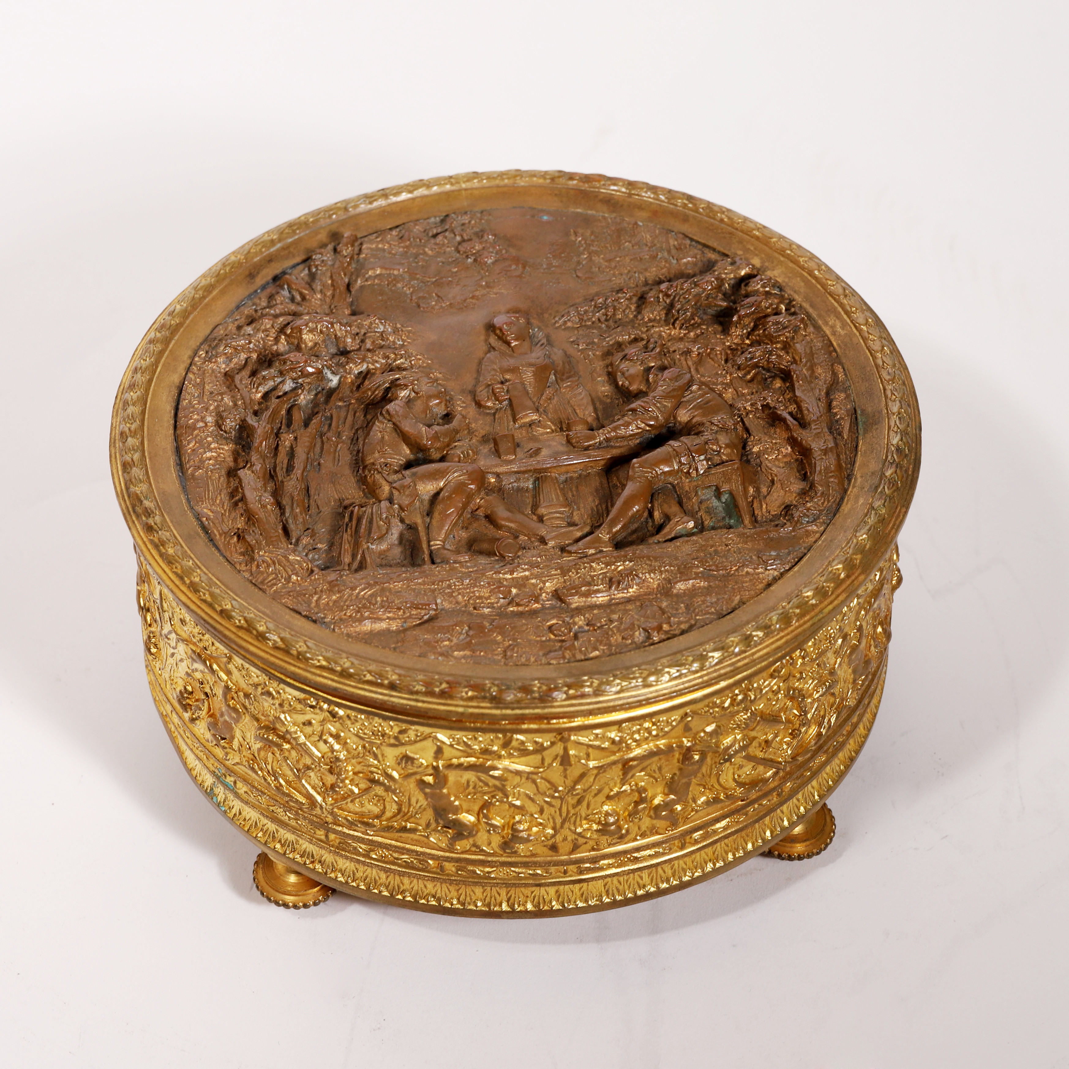 Images for 2588348. FRENCH BRONZE BOX WITH SCENE ON THE LID. XIX ...