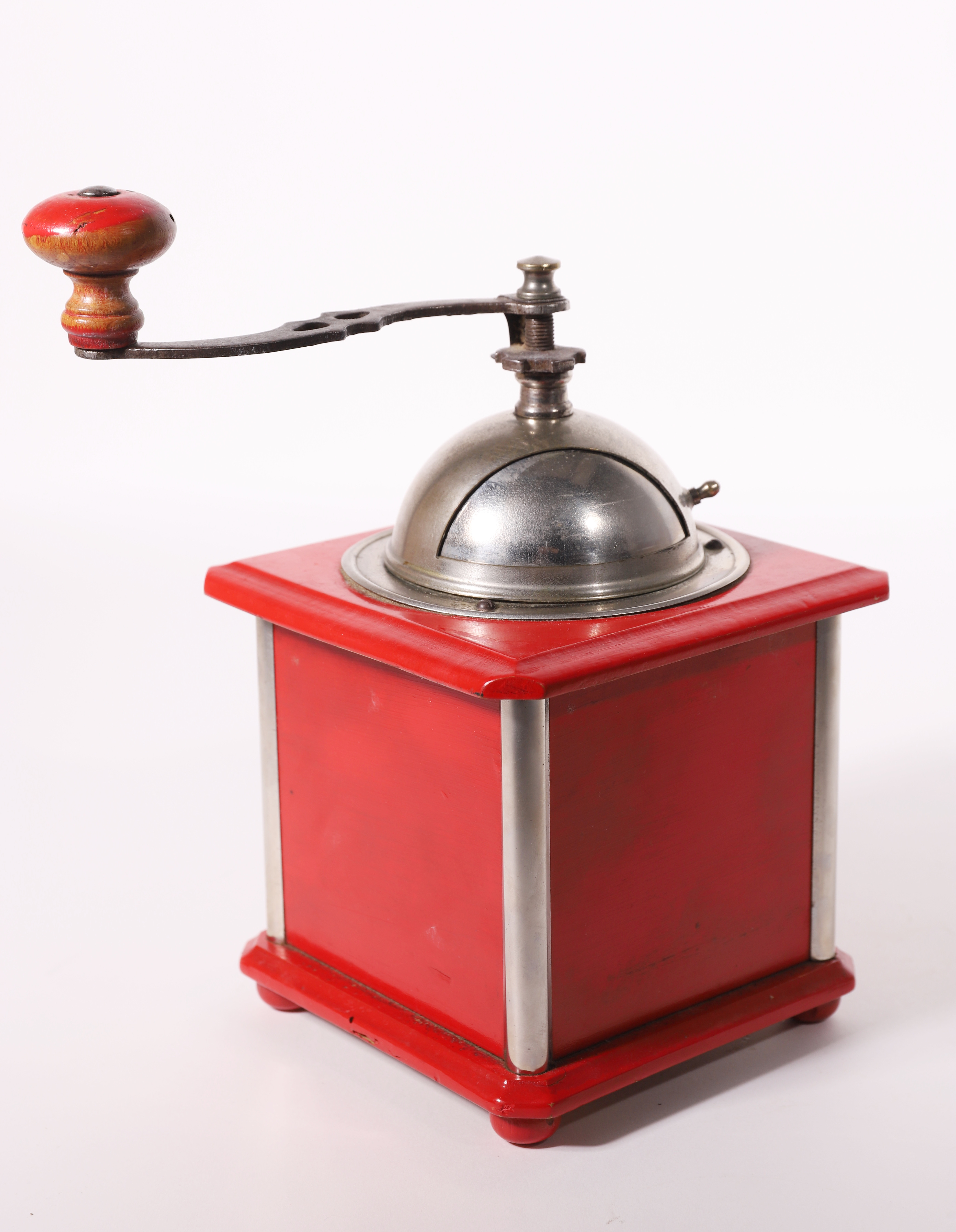 Images for 2592128. OLD METAL AND LACQUERED WOOD COFFEE GRINDER