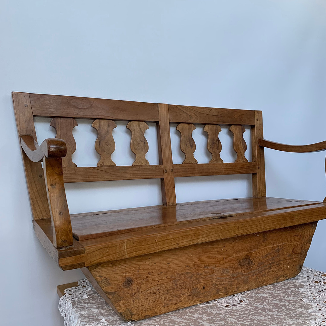 Images for 2600778. ANTIQUE WOODEN CHEST BENCH OAK AROUND 1860