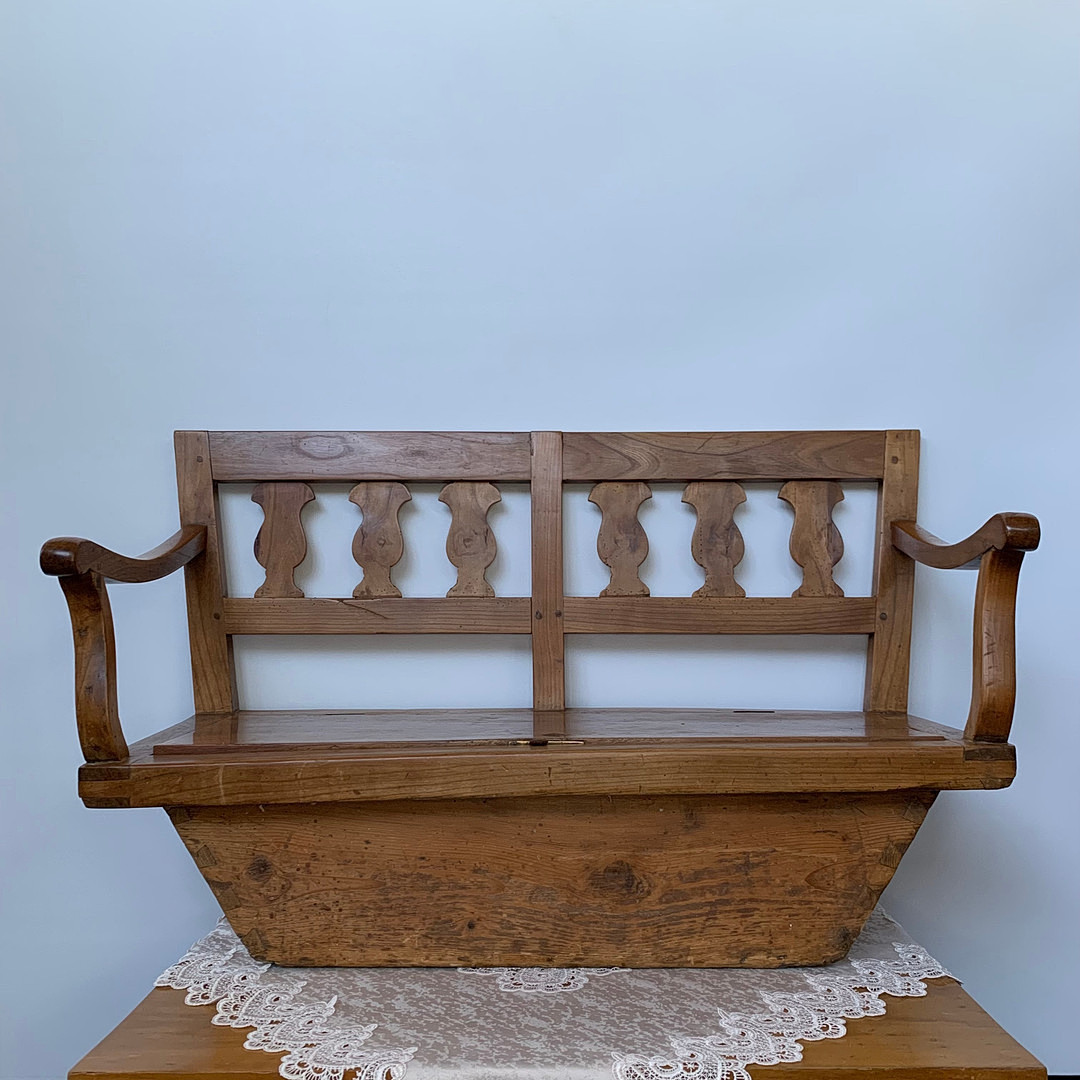 Images for 2600778. ANTIQUE WOODEN CHEST BENCH OAK AROUND 1860