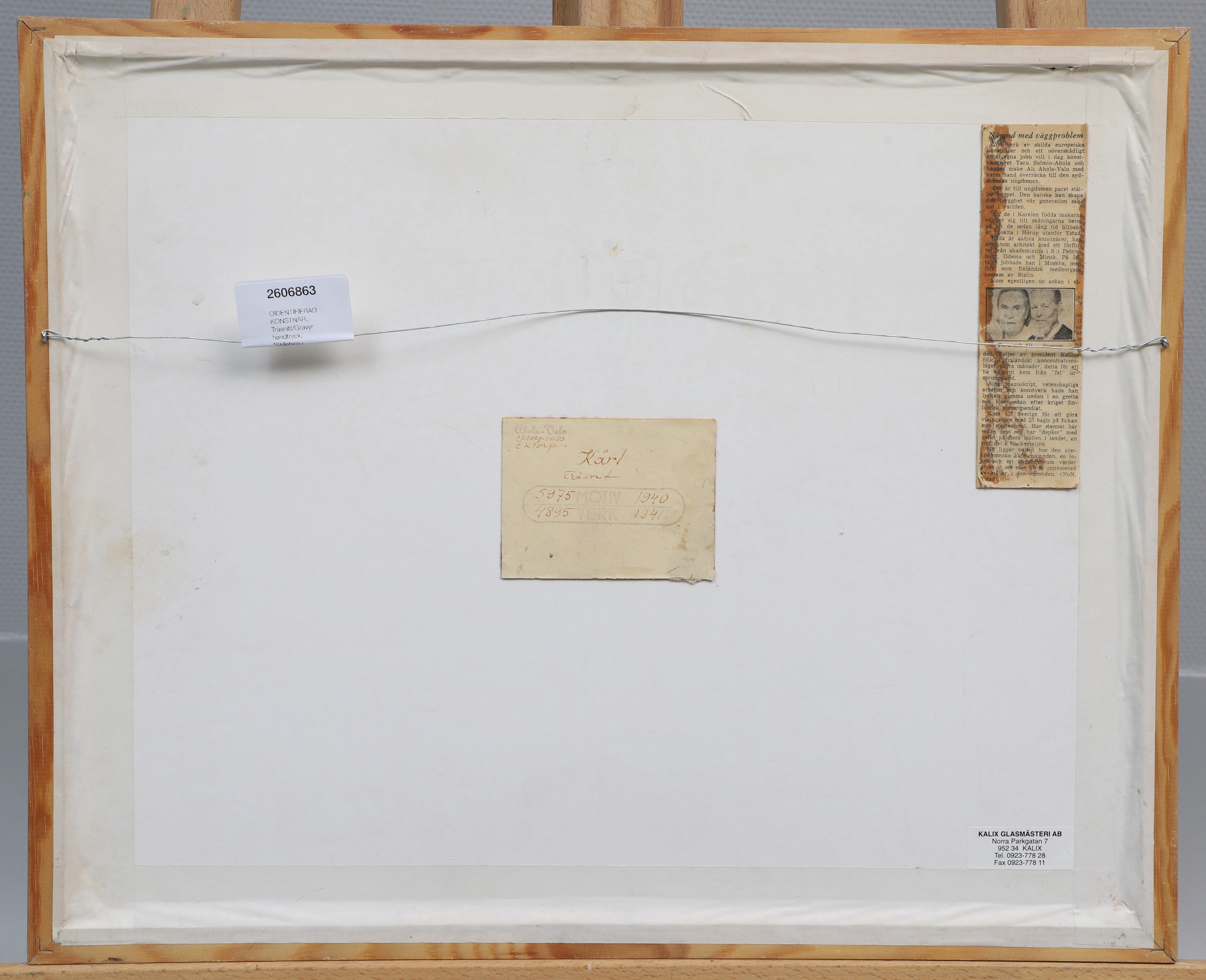 Images for 2606863. ALEKSANTERI AHOLAVALO. Woodcut/Engraving hand