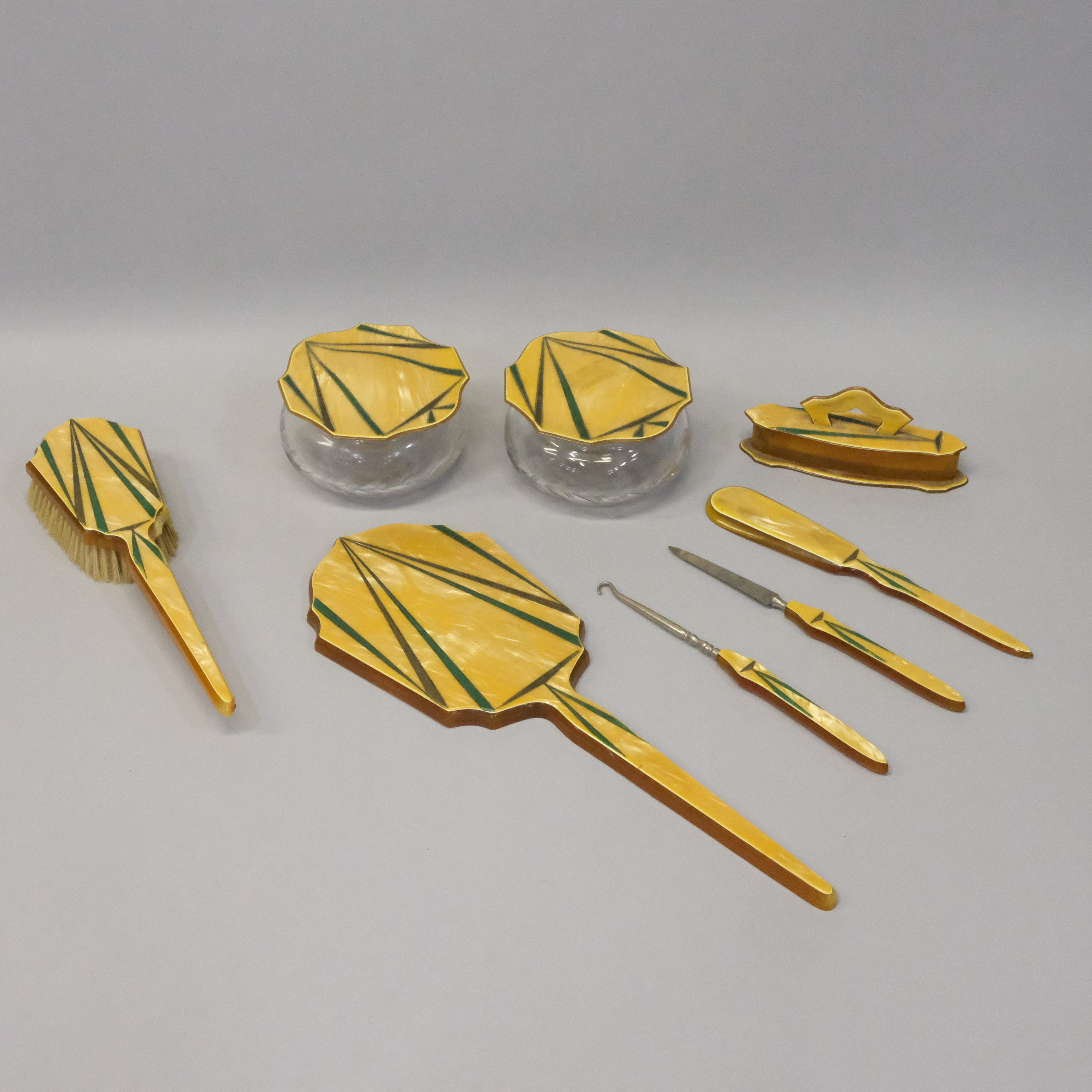 Images for 2612427. PYROCEL BERKSHIRE TOILET SET, ART DÉCO, EIGHT ...