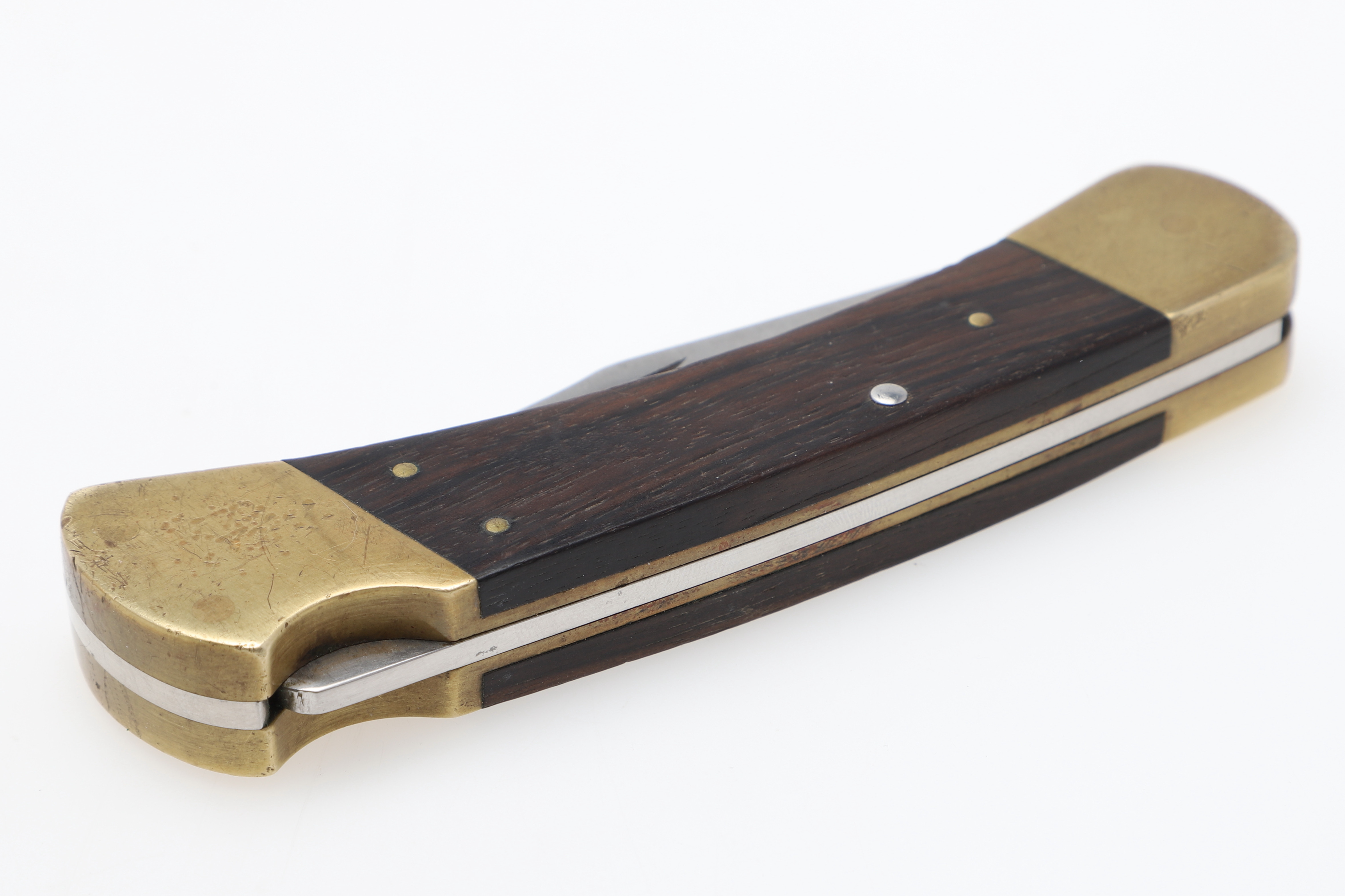 Images for 2678517. FALLING KNIFE, wood & brass, Buck Knives, USA