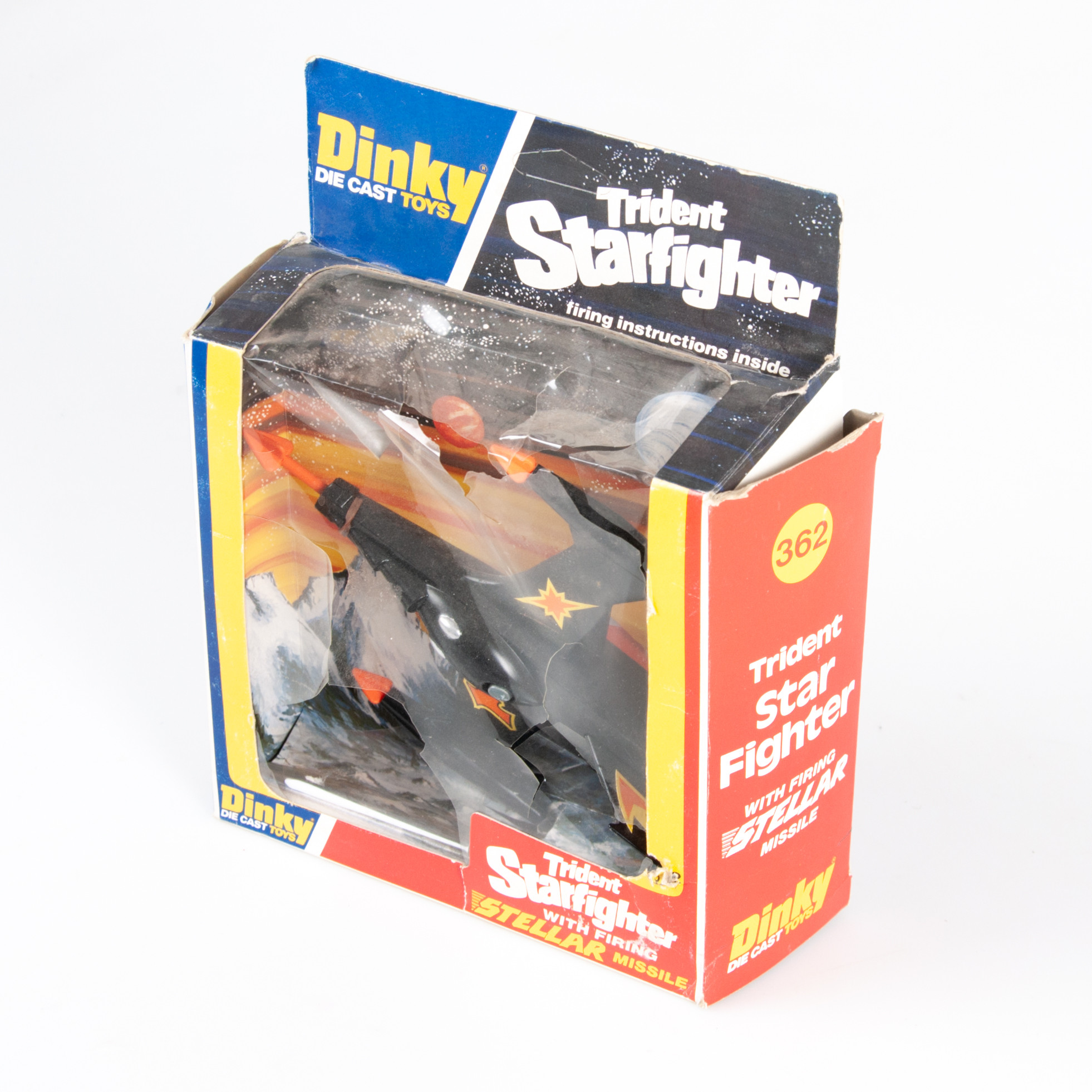 Dinky Toys 362 - Trident Starfighter Métal Avec Missiles Et Notice - Collection Vaisseau Spatial