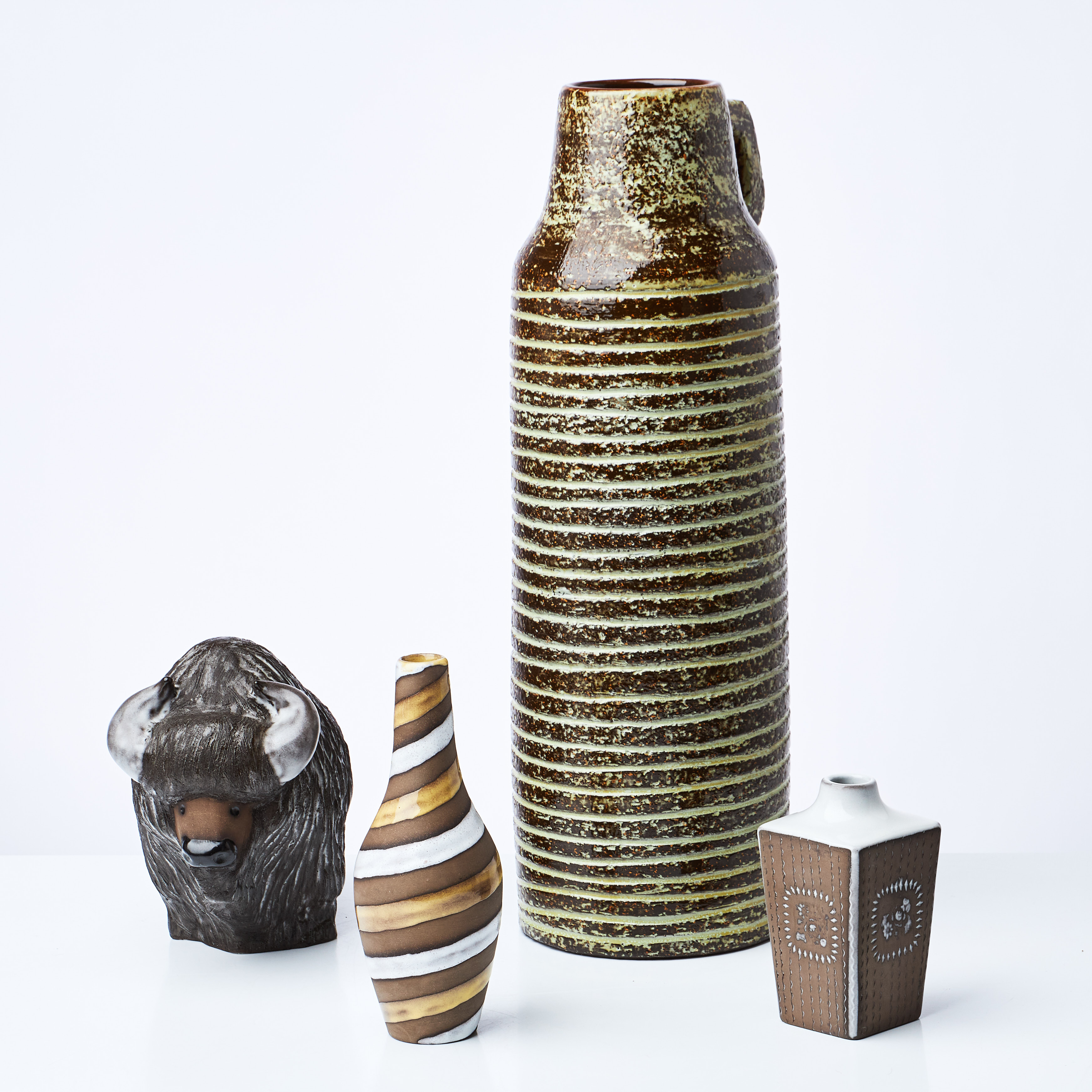 Images for 2774080. FLOOR VASE, FIGURINE and VASES, 4 dlr., Upsala ...