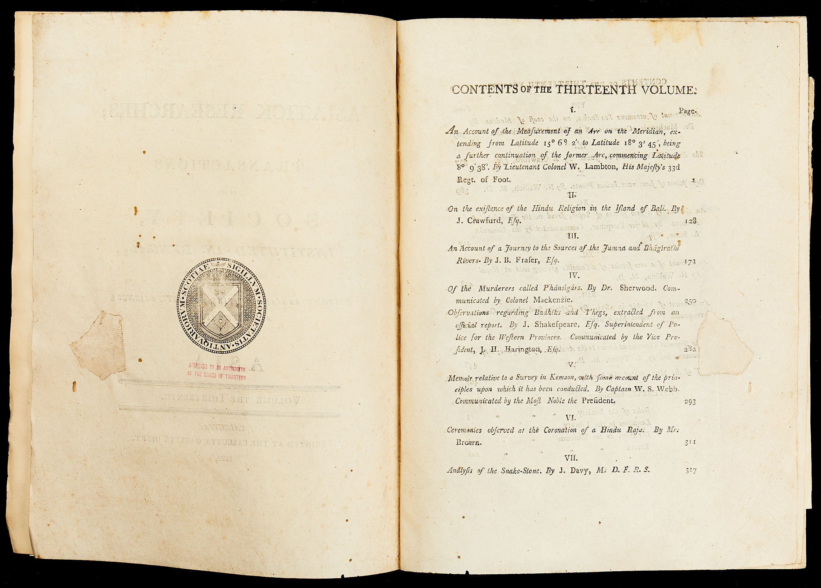 Images for 2782119. ASIATICK RESEARCHES, vol 12, printed at Calcutta ...