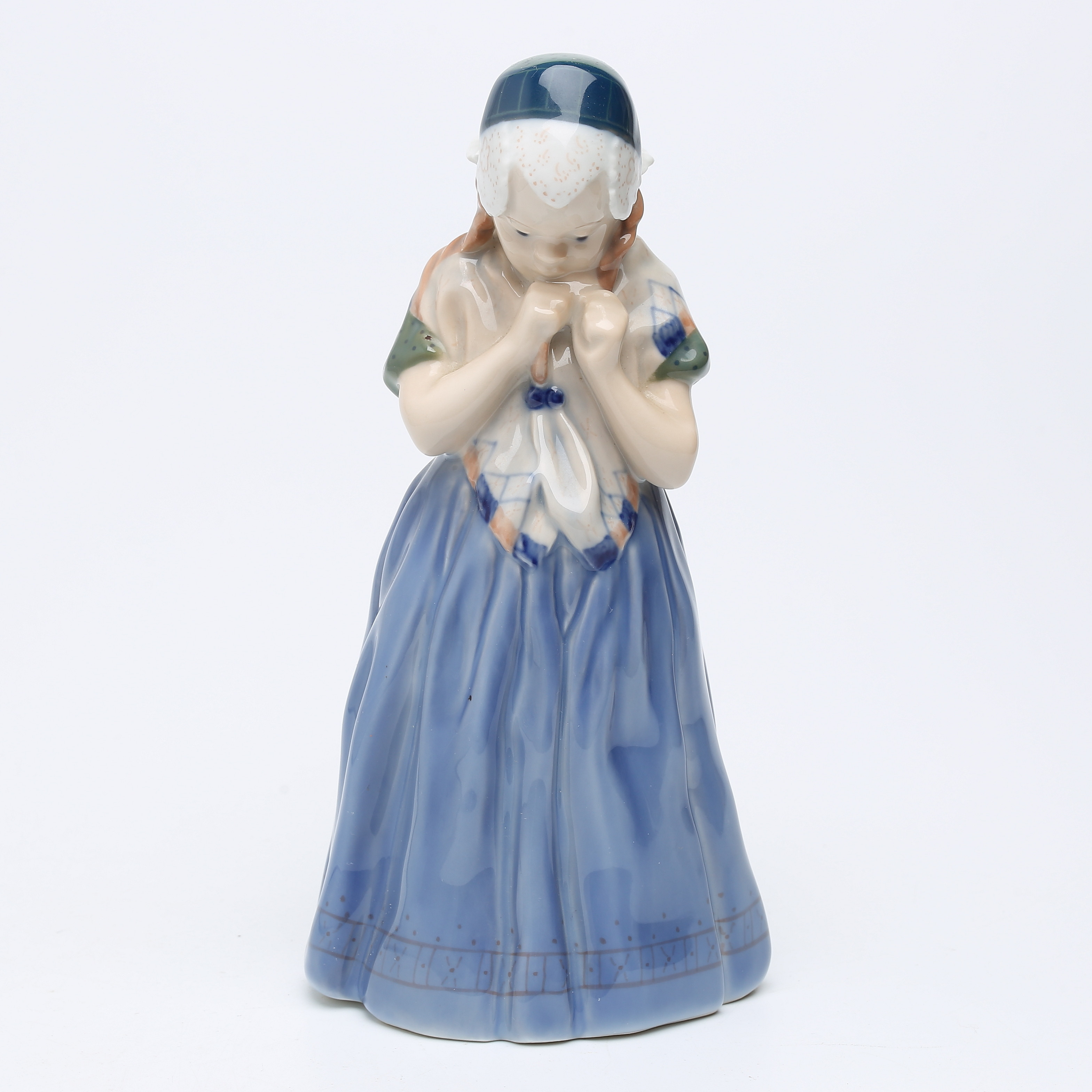 Home&you Deko Kürbis Porzellan - 16,5cm Herbstdeko Weiß Mit Goldstiel