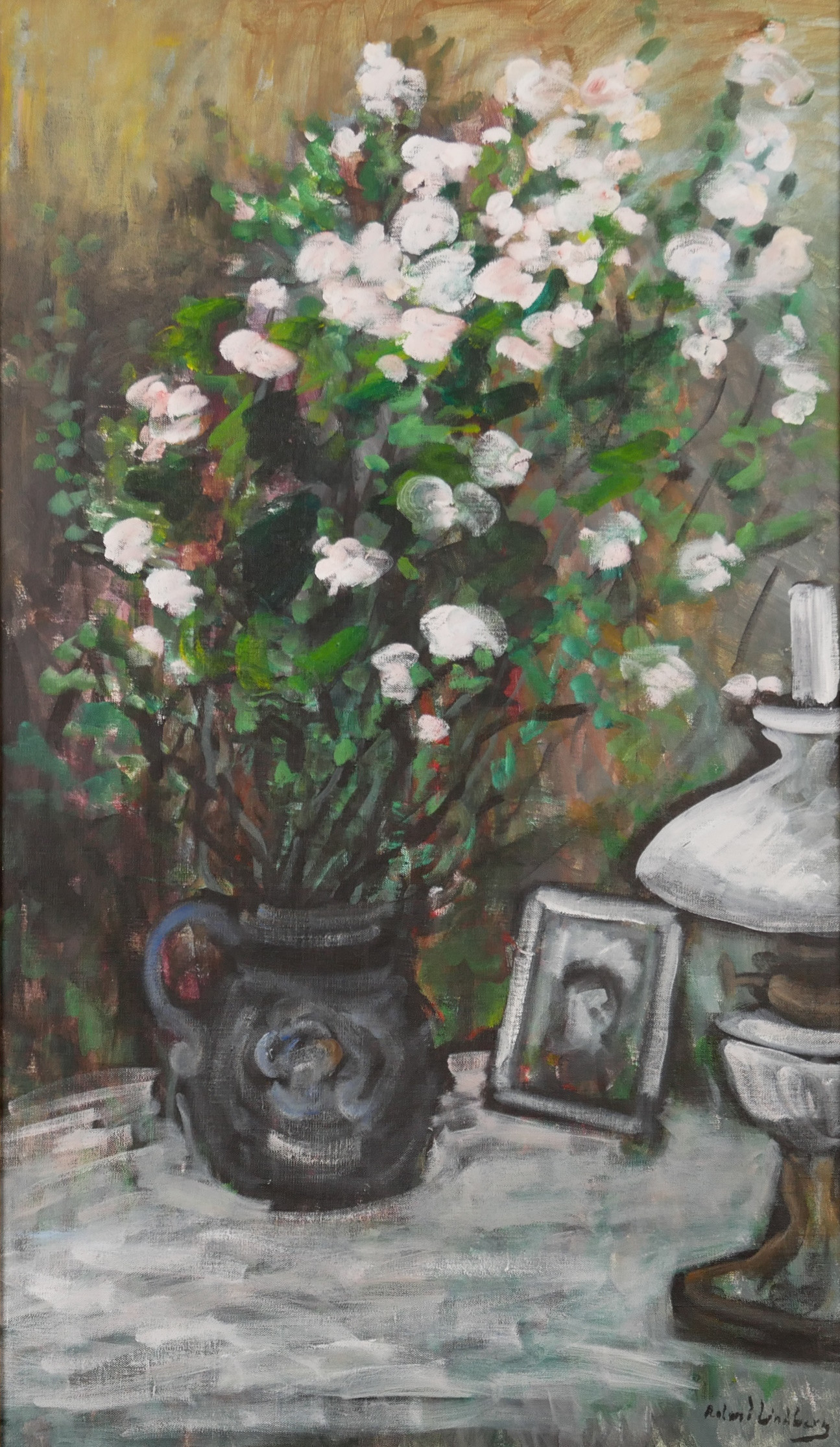 Images for 2787332. ROLAND LINDBERG. Still life, oil on canvas, signed