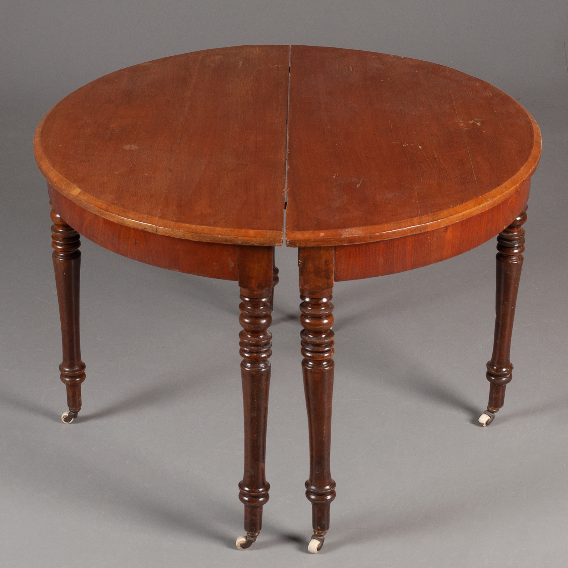 Images for 2821224. MOON TABLE, 2 pcs., 19th century mahogany, turned