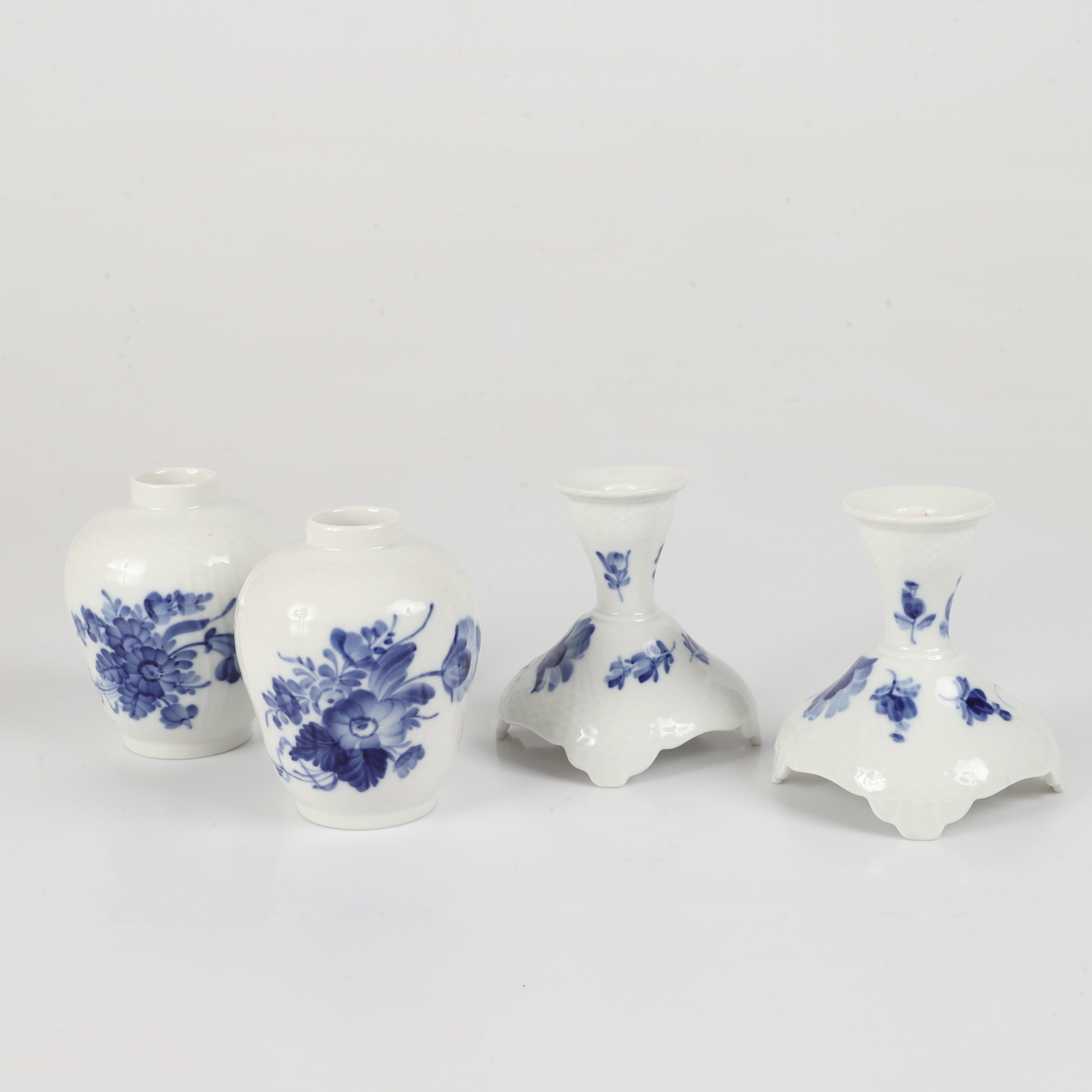 Images for 2863139. CANDLESTICKS AND VASES, 4 pieces, "Blue Flower
