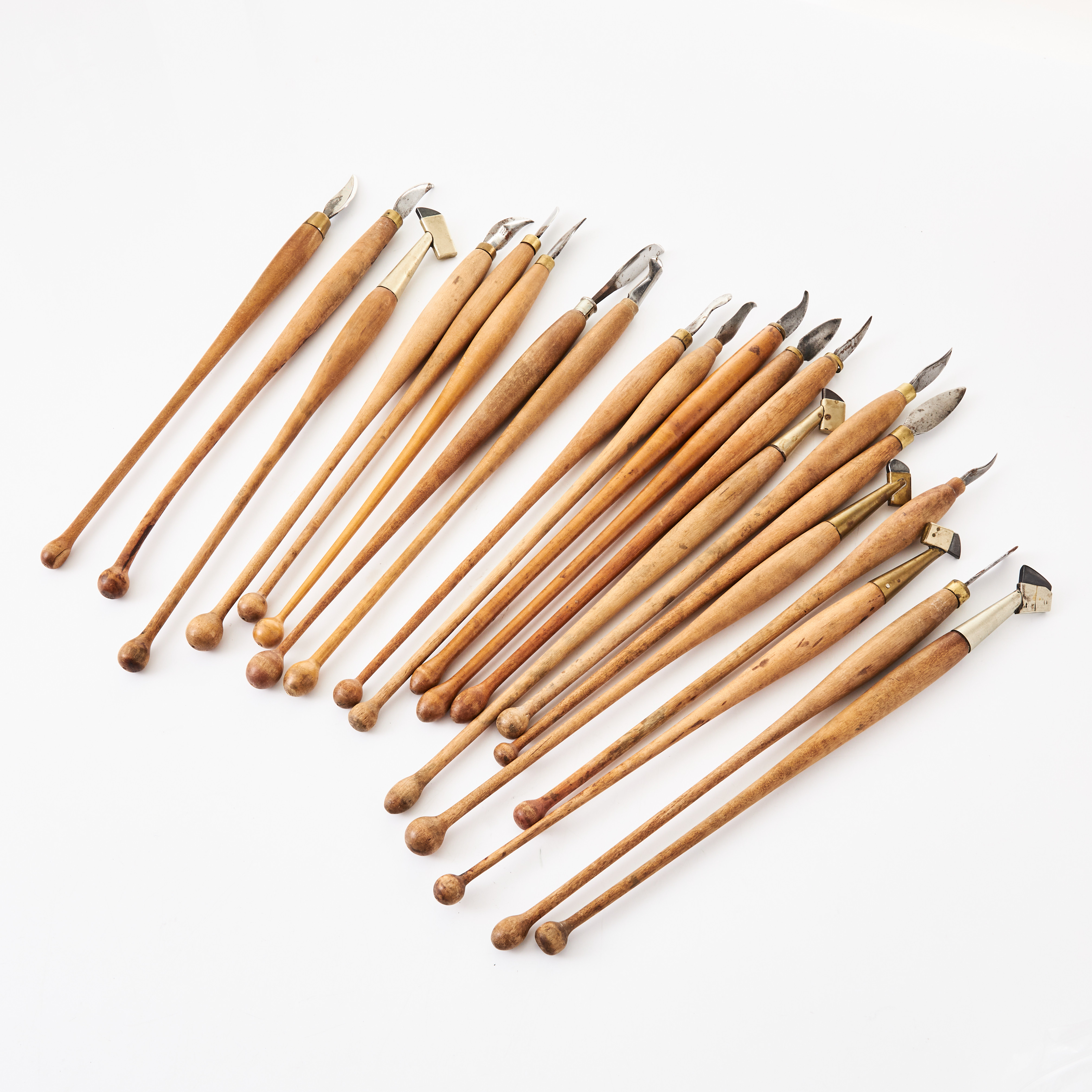 Images for 2993460. SCULPTURE TOOLS, 21 pcs., brass and iron, mounted