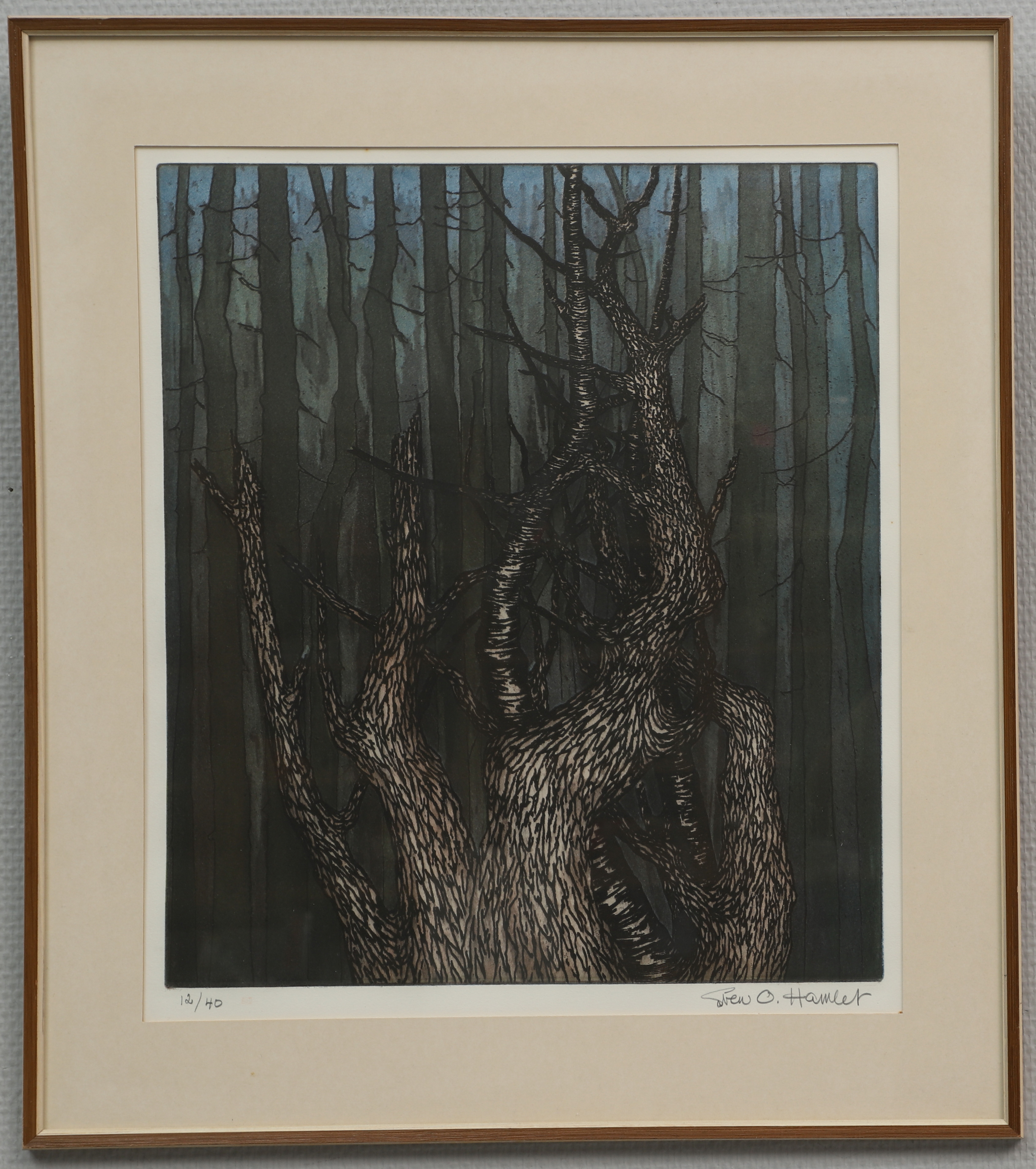 Images for 3018913. SVEN OLOF HAMLET. Color lithograph, forest motif ...