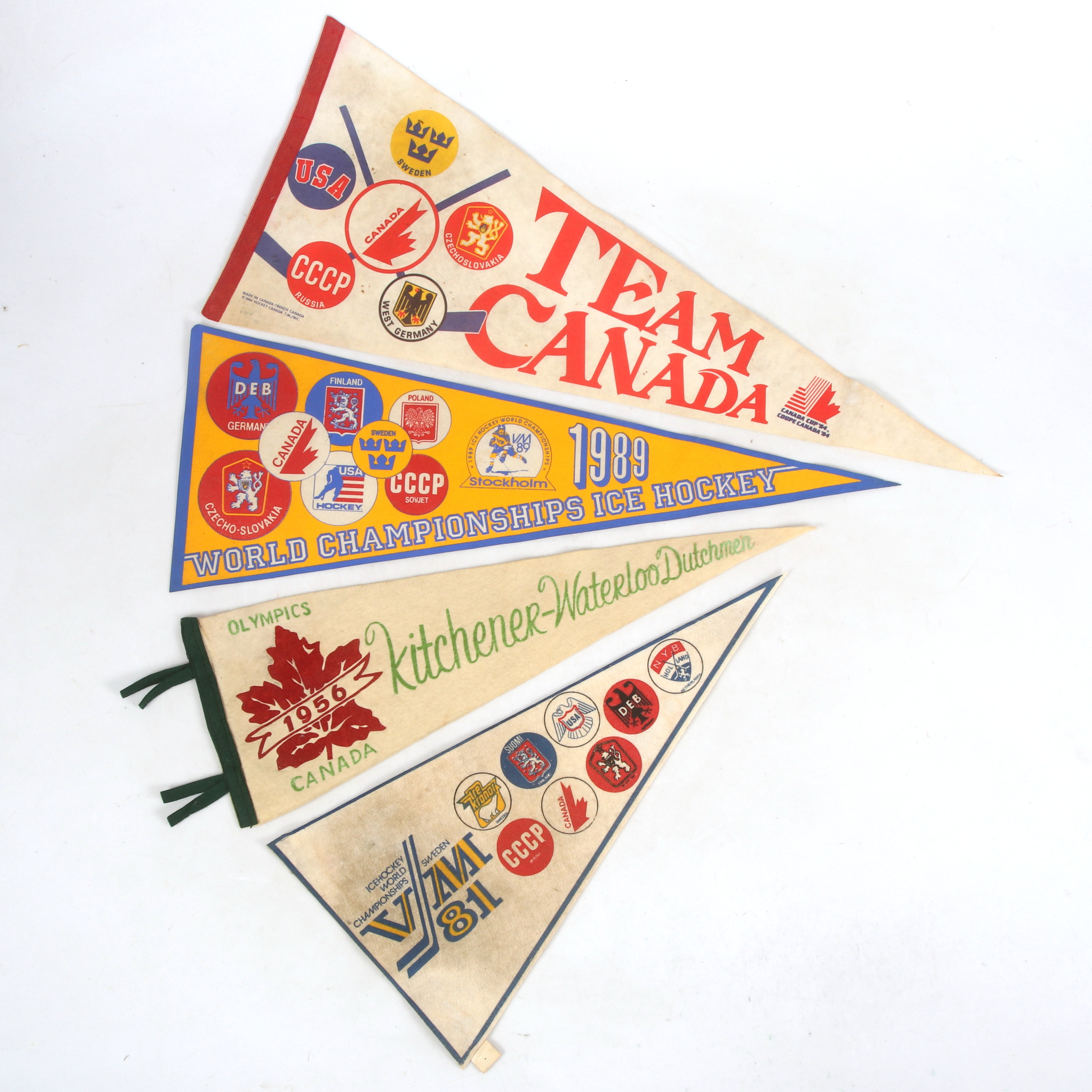 Fanion Pennant Ice Hockey Glace A.p.a Eagles Cccp Hertogenbosch 1981
