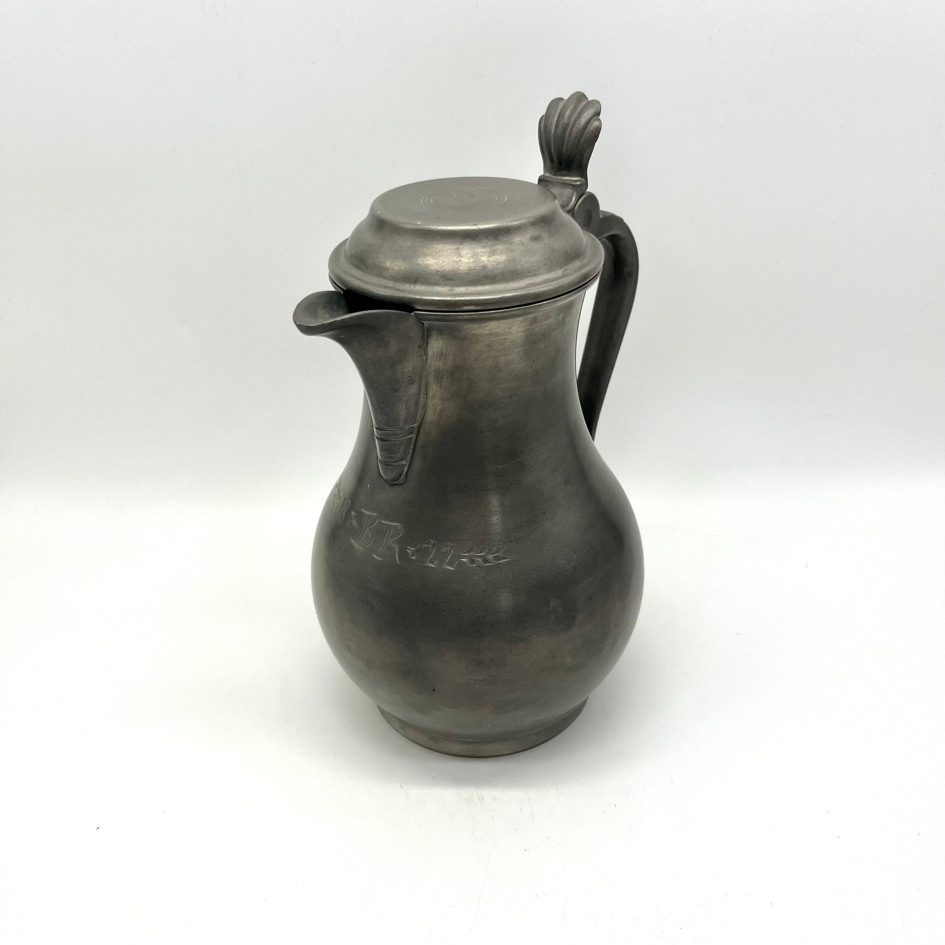 Images for 3185528. ANTIQUE TIN POT WITH LID HANDMADE MASTERPIECE FROM