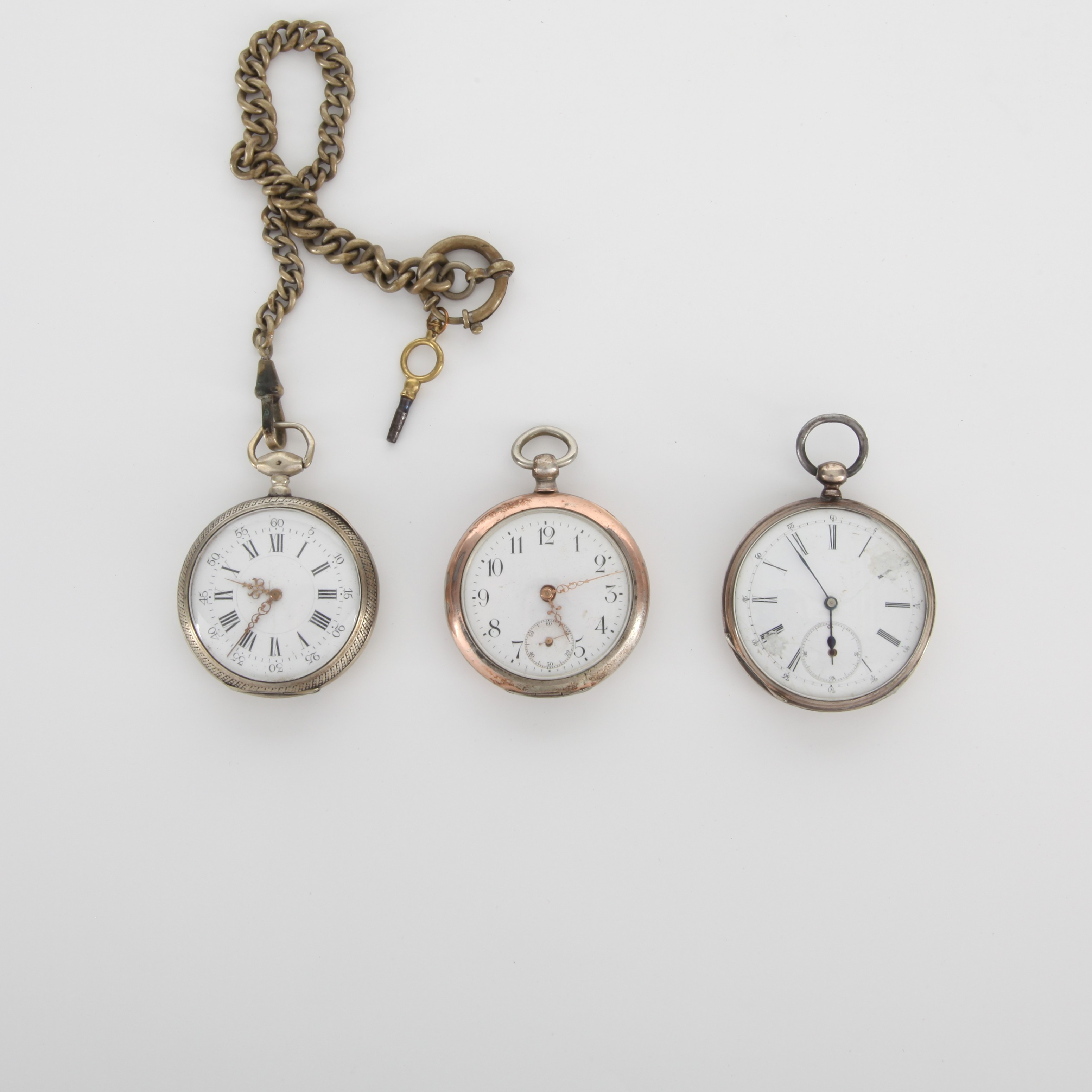 FICKUR, 3 st, silver, 1900-tal.