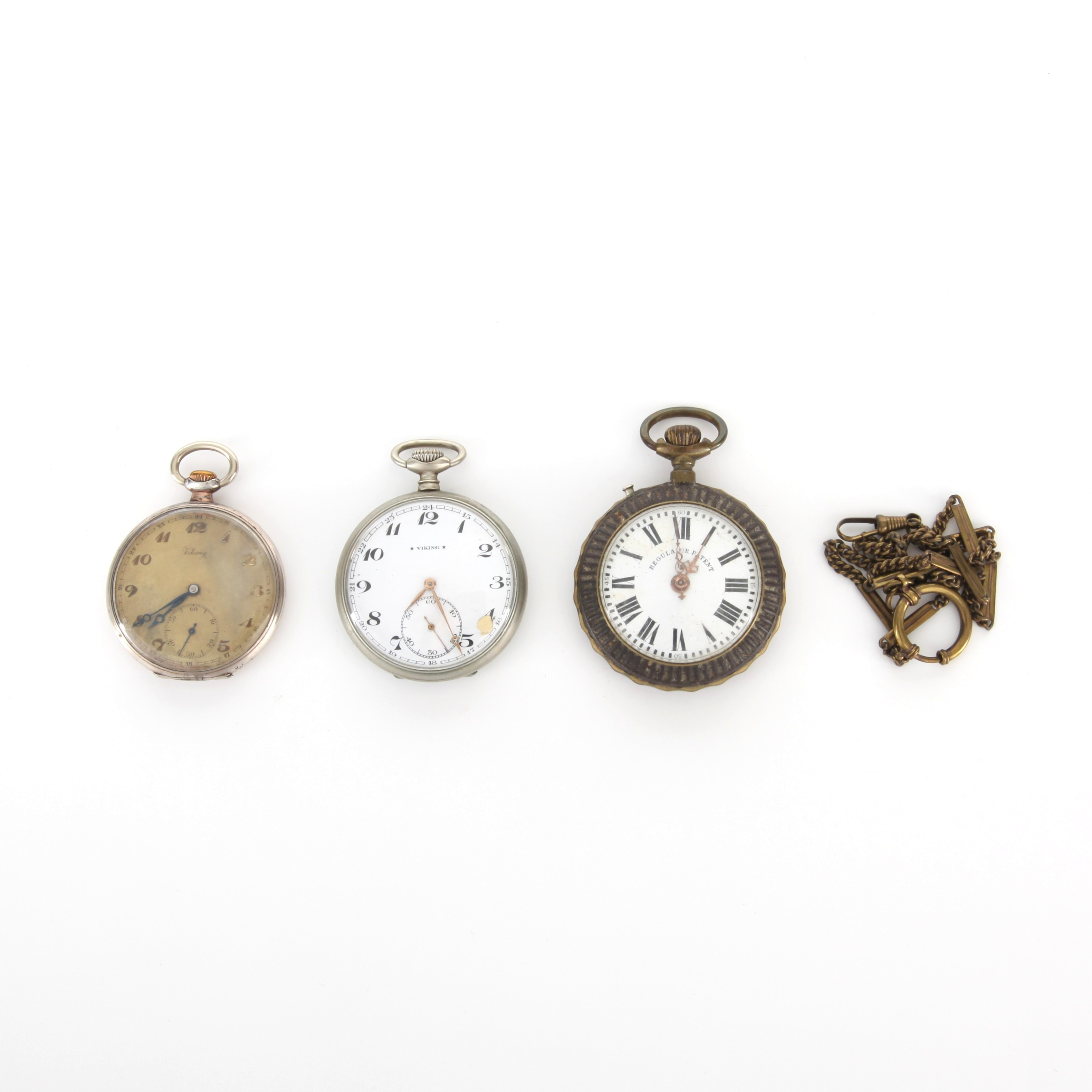 FICKUR, 3 st, mekaniska, 1900-tal.