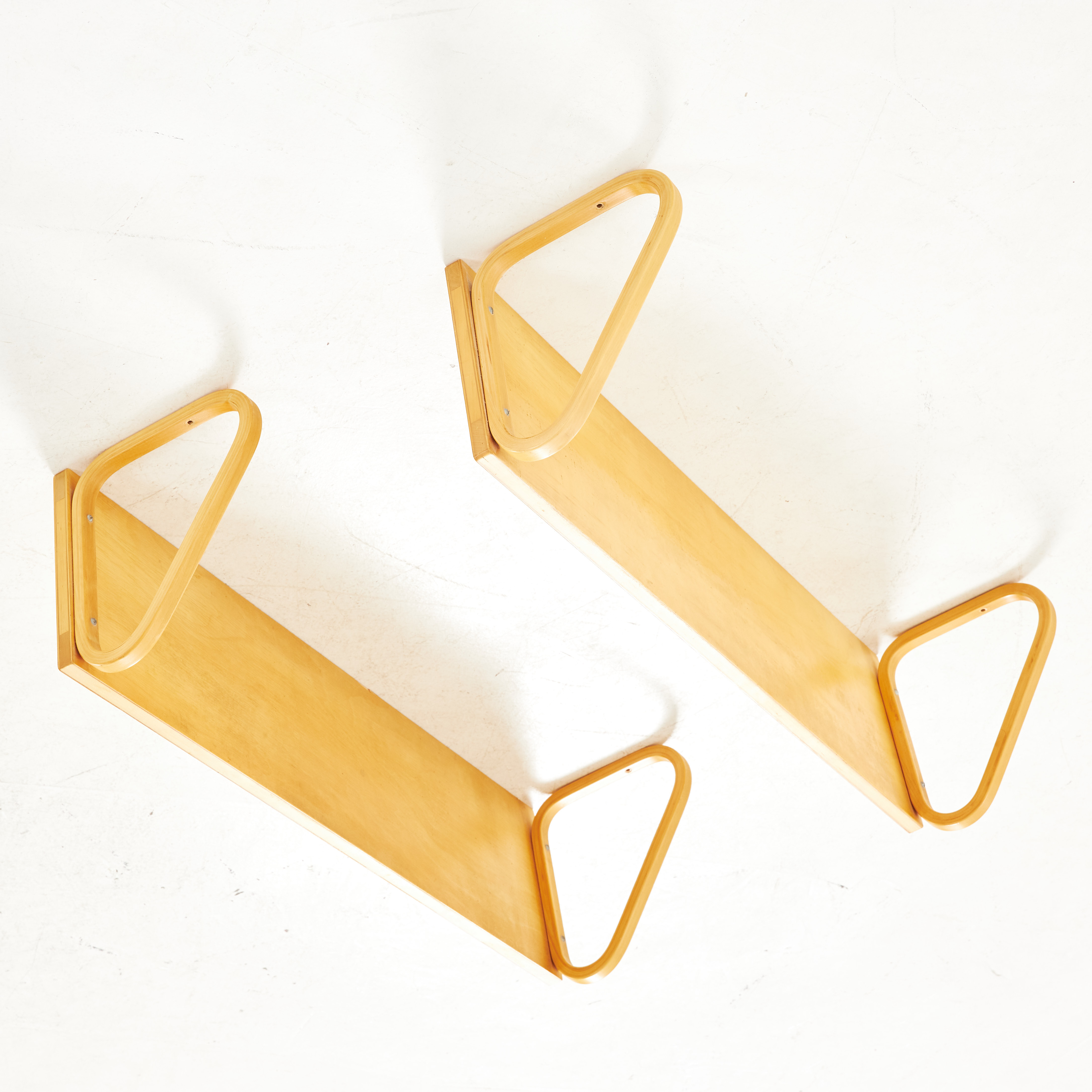 Images for 3831712. ALVAR AALTO. Wall shelves, 1 pair, laminated birch