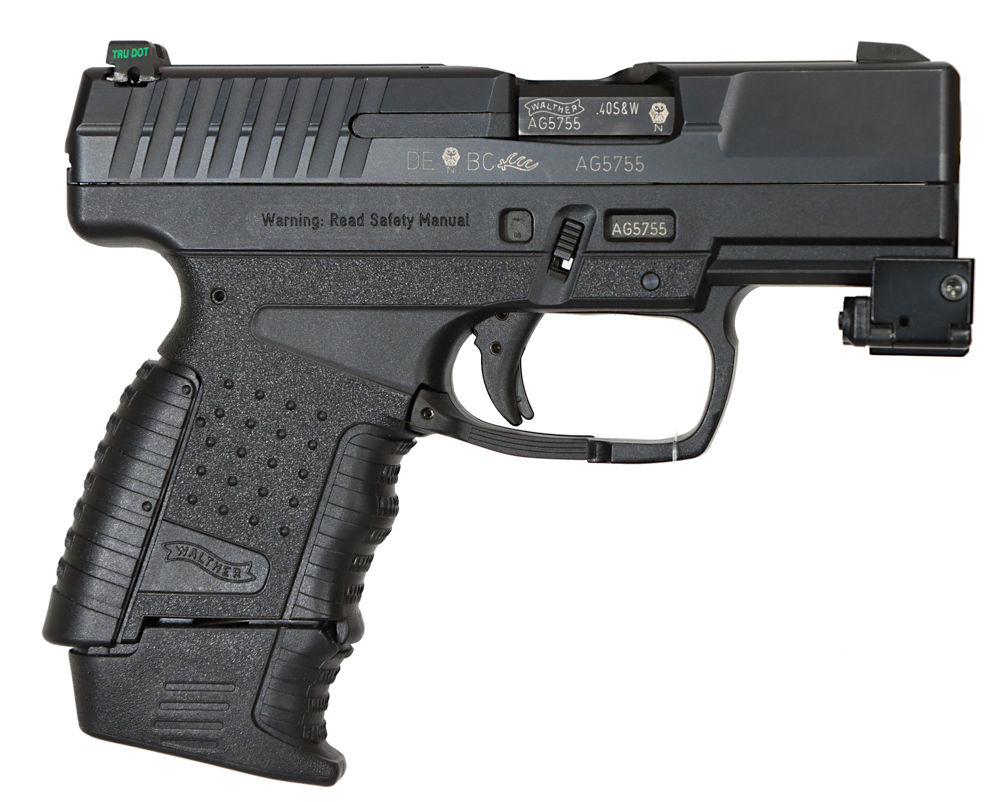PISTOL, fabrikat Walther, modell PPS, kaliber .40 S&W, tillv.nr AG5755, se-nr SE2457749.