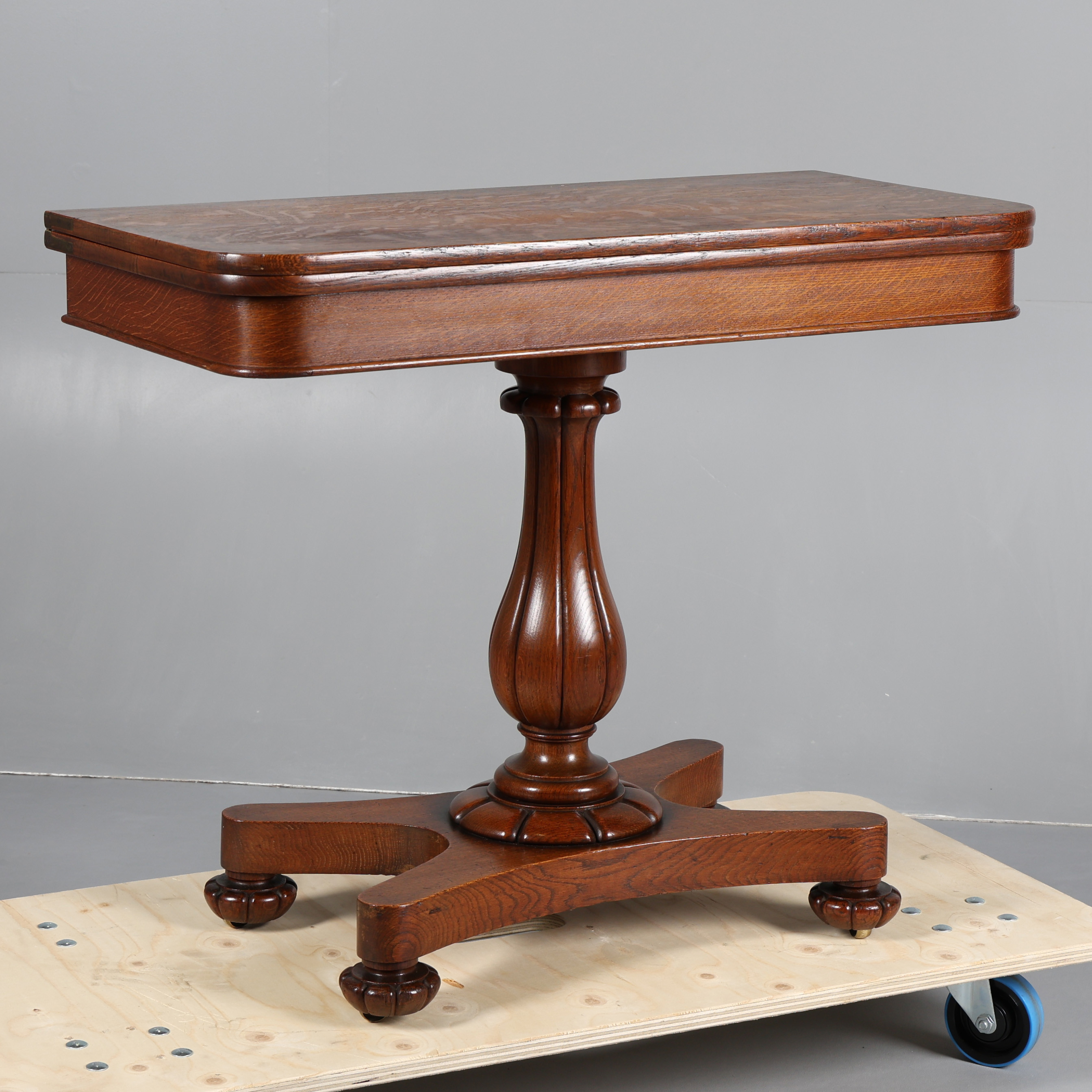 Oak Card Table Images for 4035357. AN EARLY VICTORIAN OAK CARD TABLE, CIRCA 1840 ...