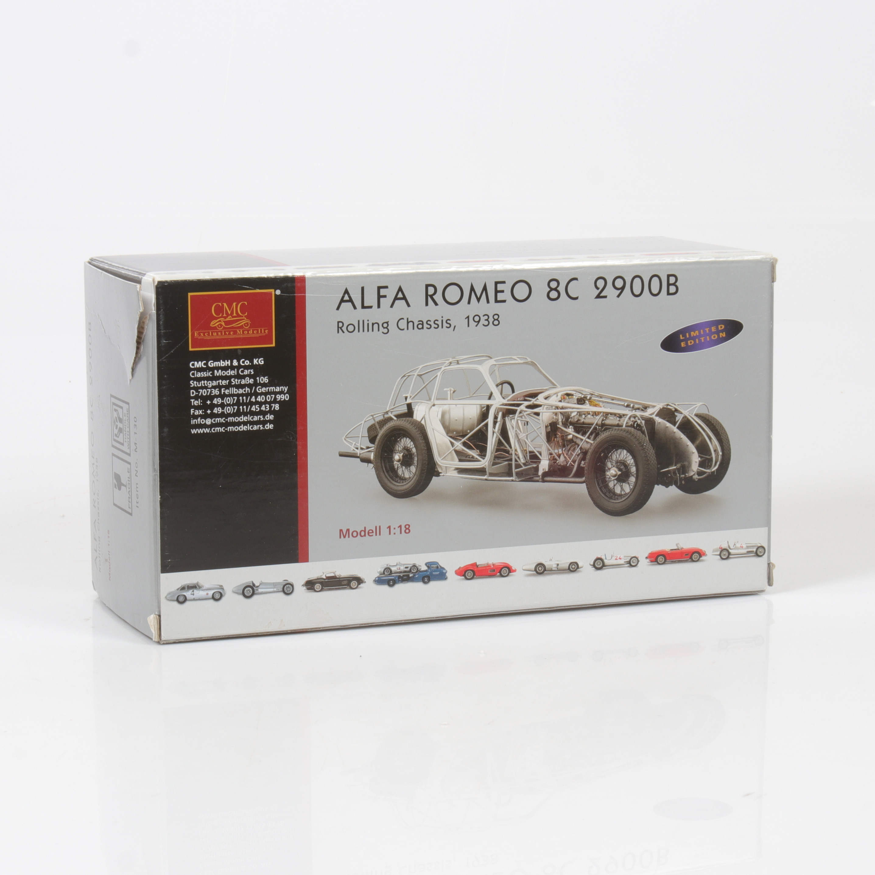 Maquette CMC 1/18 Alfa Romeo 8C 2900B - Voiture Miniature Métal Rouge - Collection