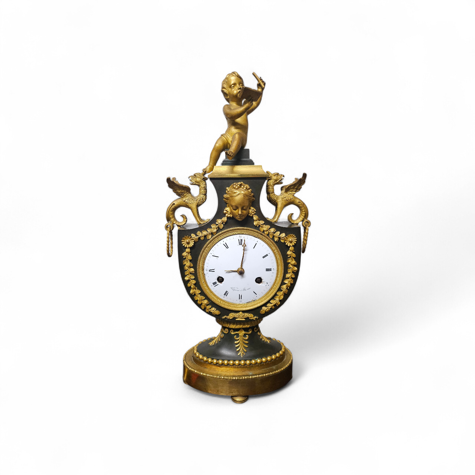 Images for 4255652. VAGENIER A PARIS. Empire-style mantel clock, urn ...