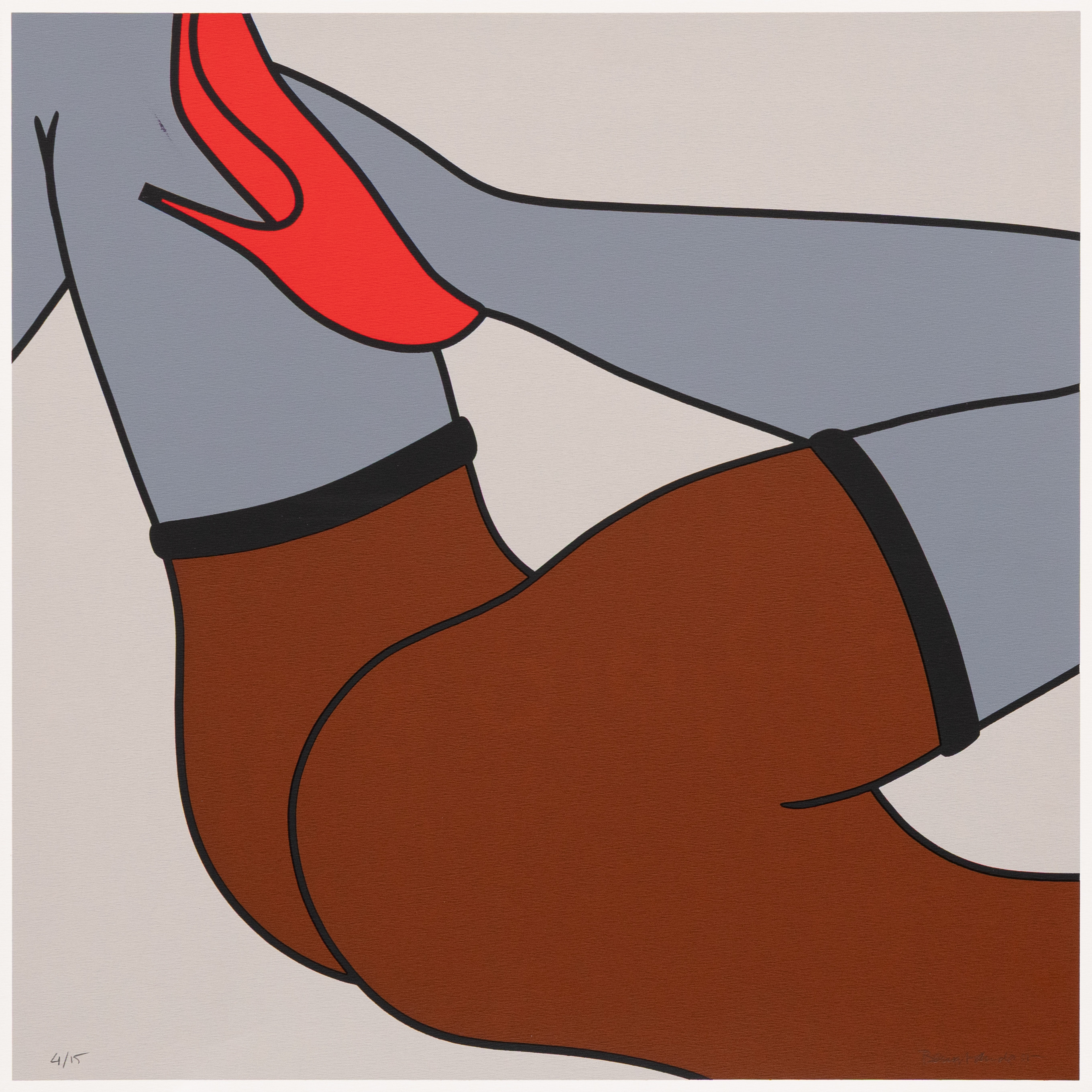 BENGT ANDERSSON. Erotiskt motiv, färgserigrafi, numrerad 4/15 och signerad.