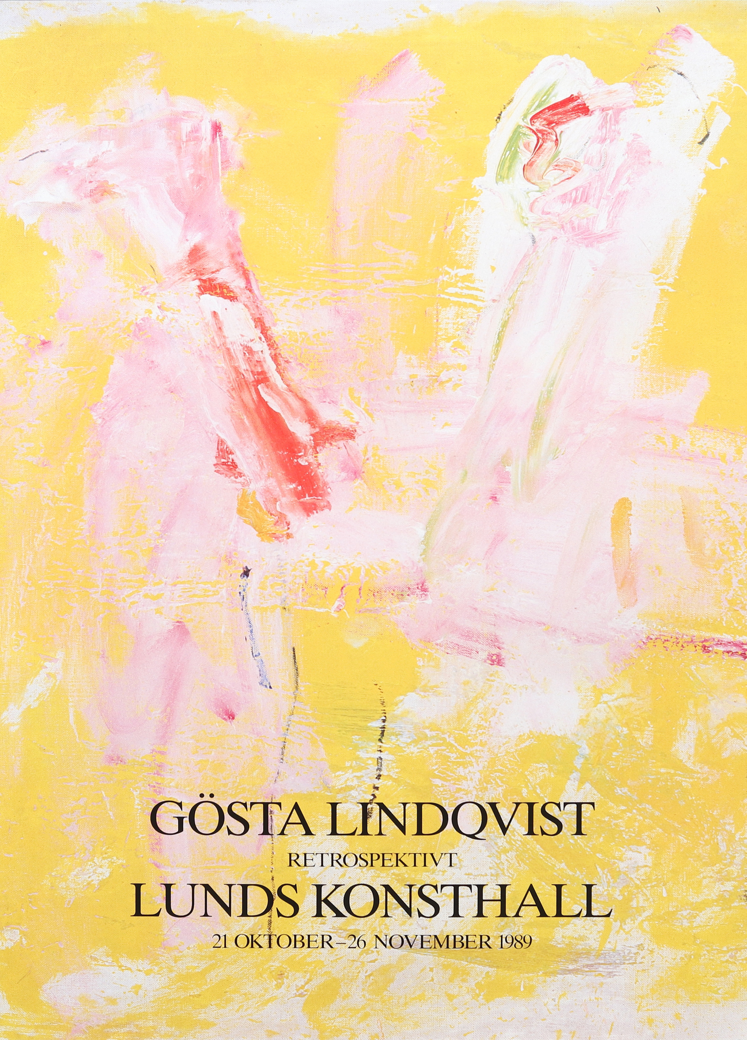 UTSTÄLLNINGSAFFISCH, screentryck, Gösta Lindqvist, Lunds Konsthall.