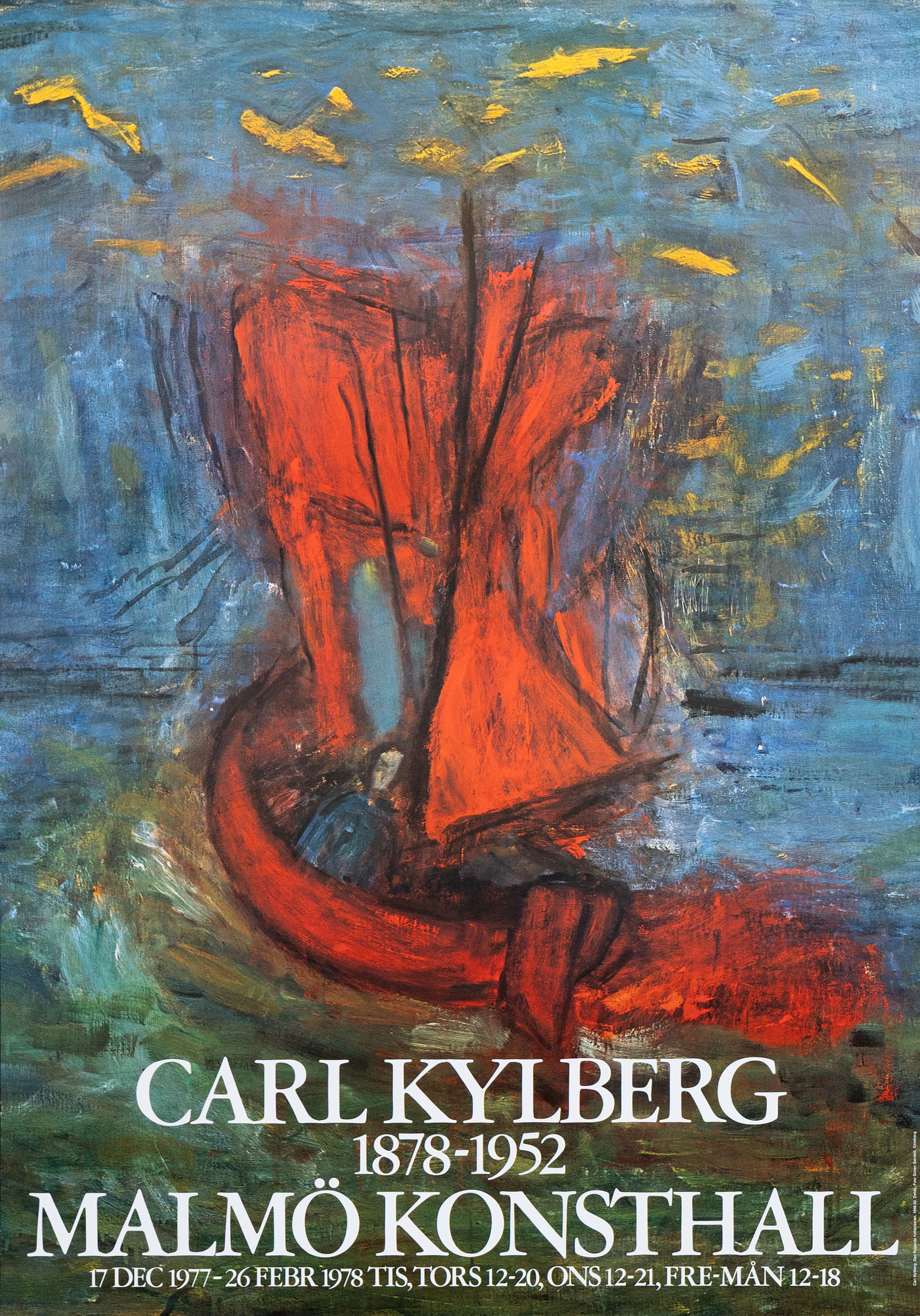 UTSTÄLLNINGSAFFISCH, screentryck, Carl Kylberg, Malmö Konsthall.