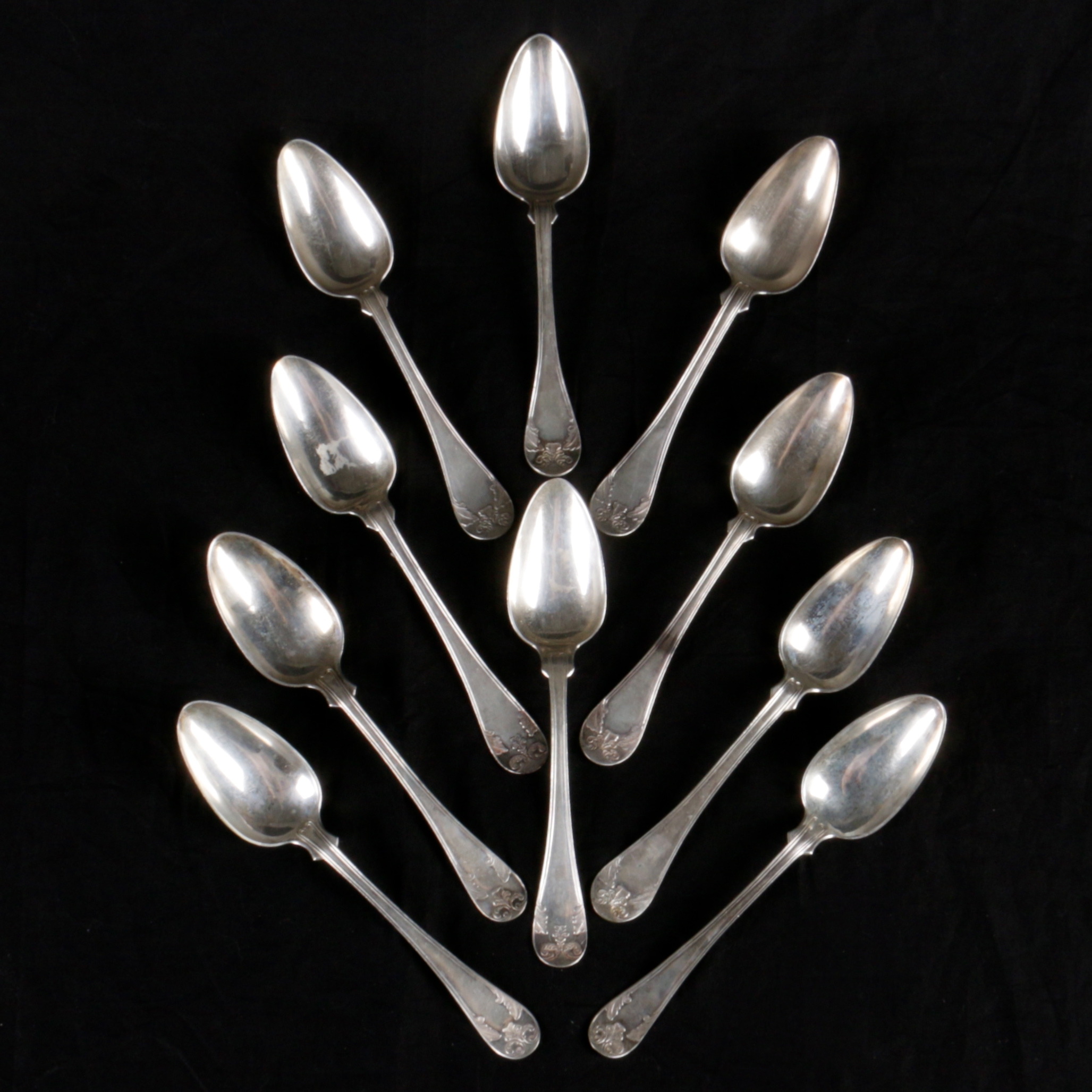 Images for 433651. TABLESPOONS, 10 pcs. Silver, "Old French", 19th