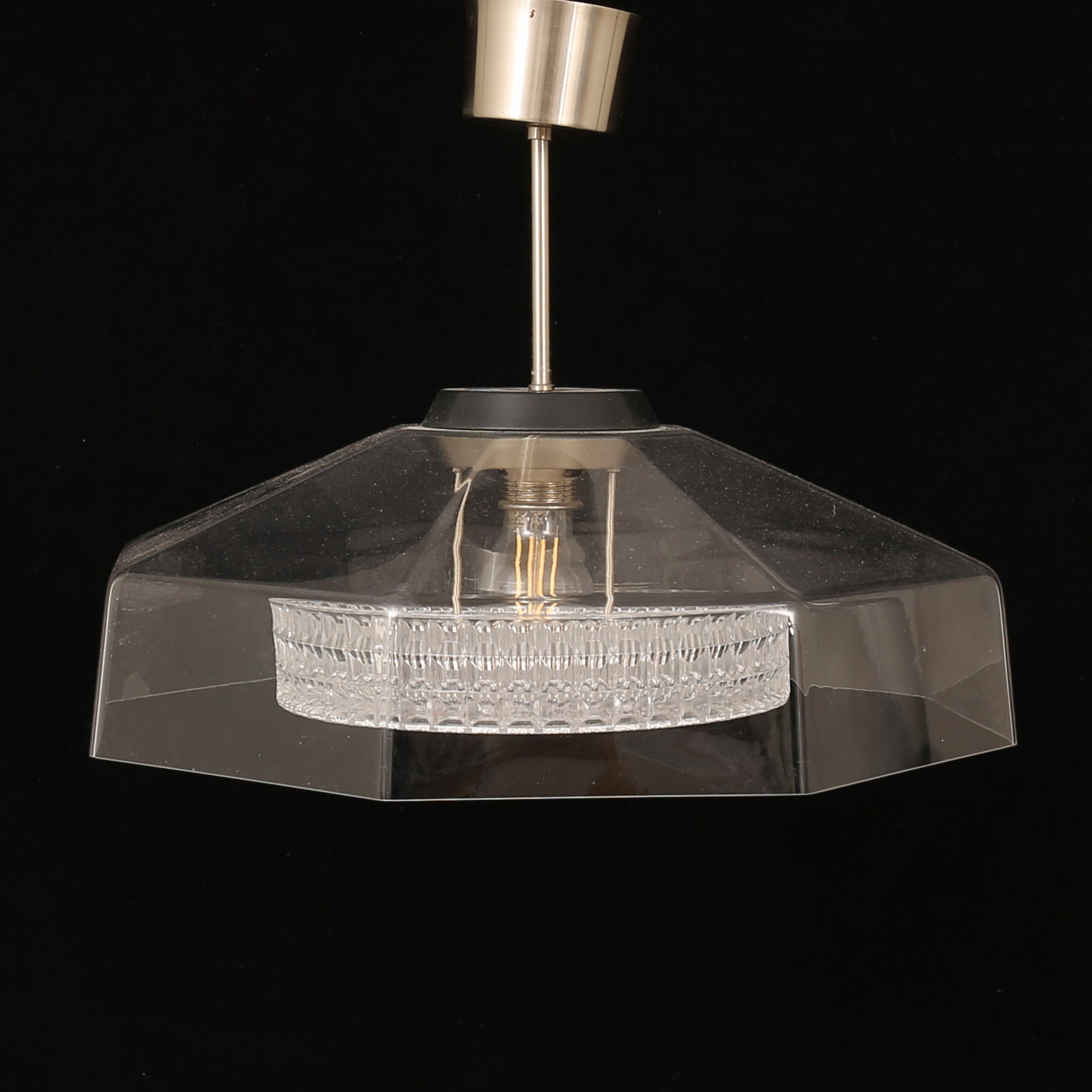 CARL FAGERLUND. Taklampa, glas, 1960/70-tal.