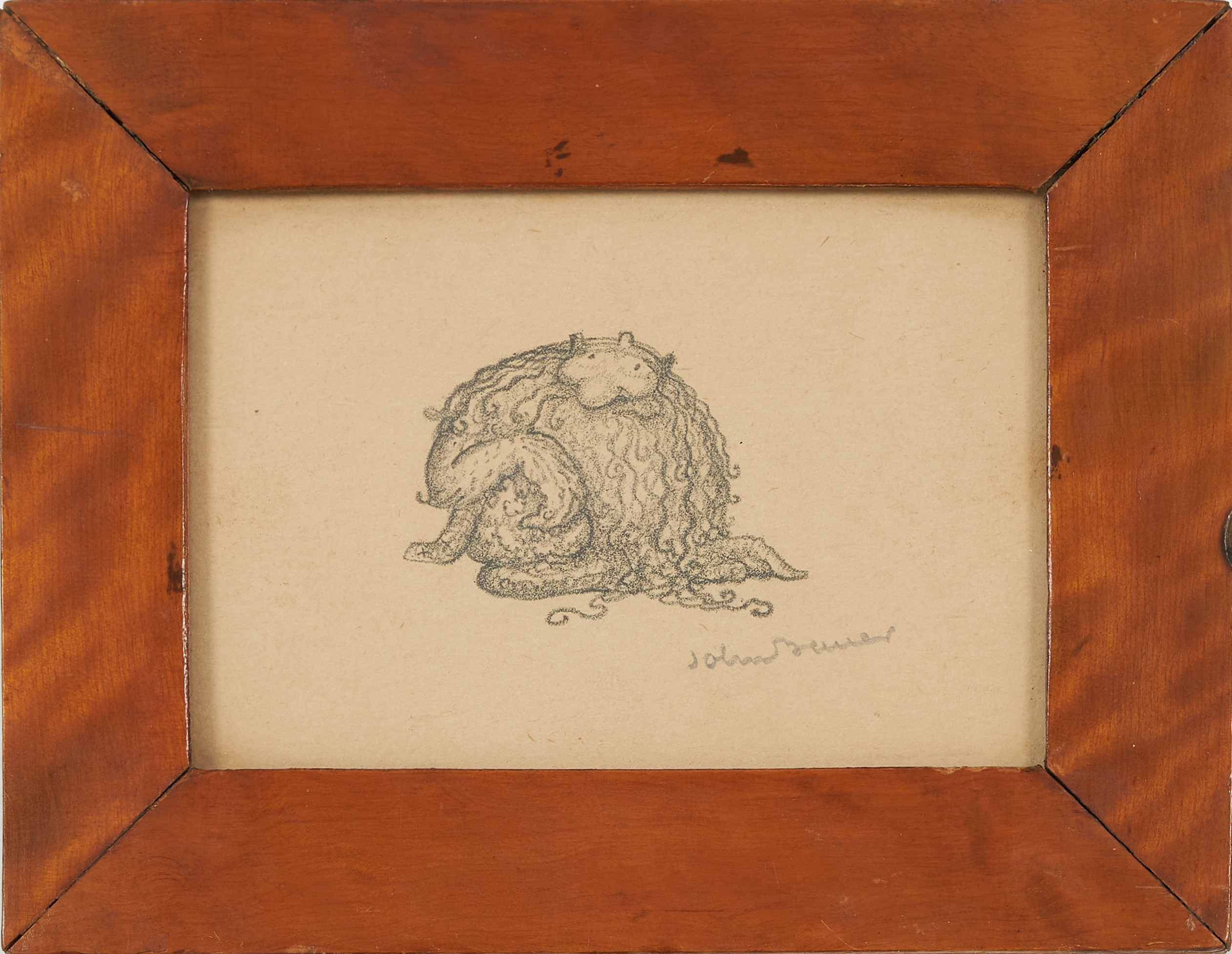 JOHN BAUER. Litografi, titelblad ur "Troll", tio originallitografier, bär signatur i blyerts.